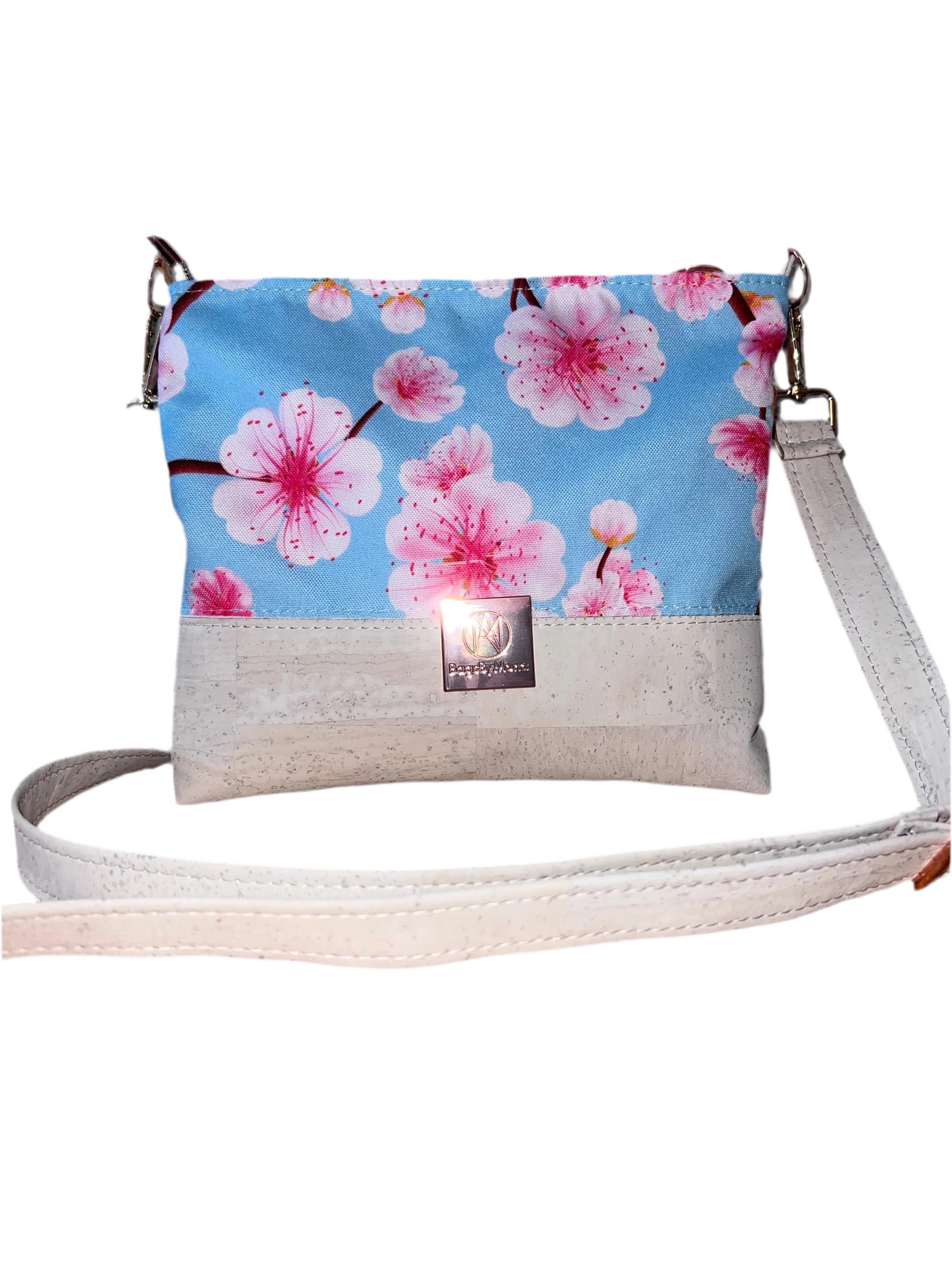 Handmade Crossbody Handbag Cork and Floral
