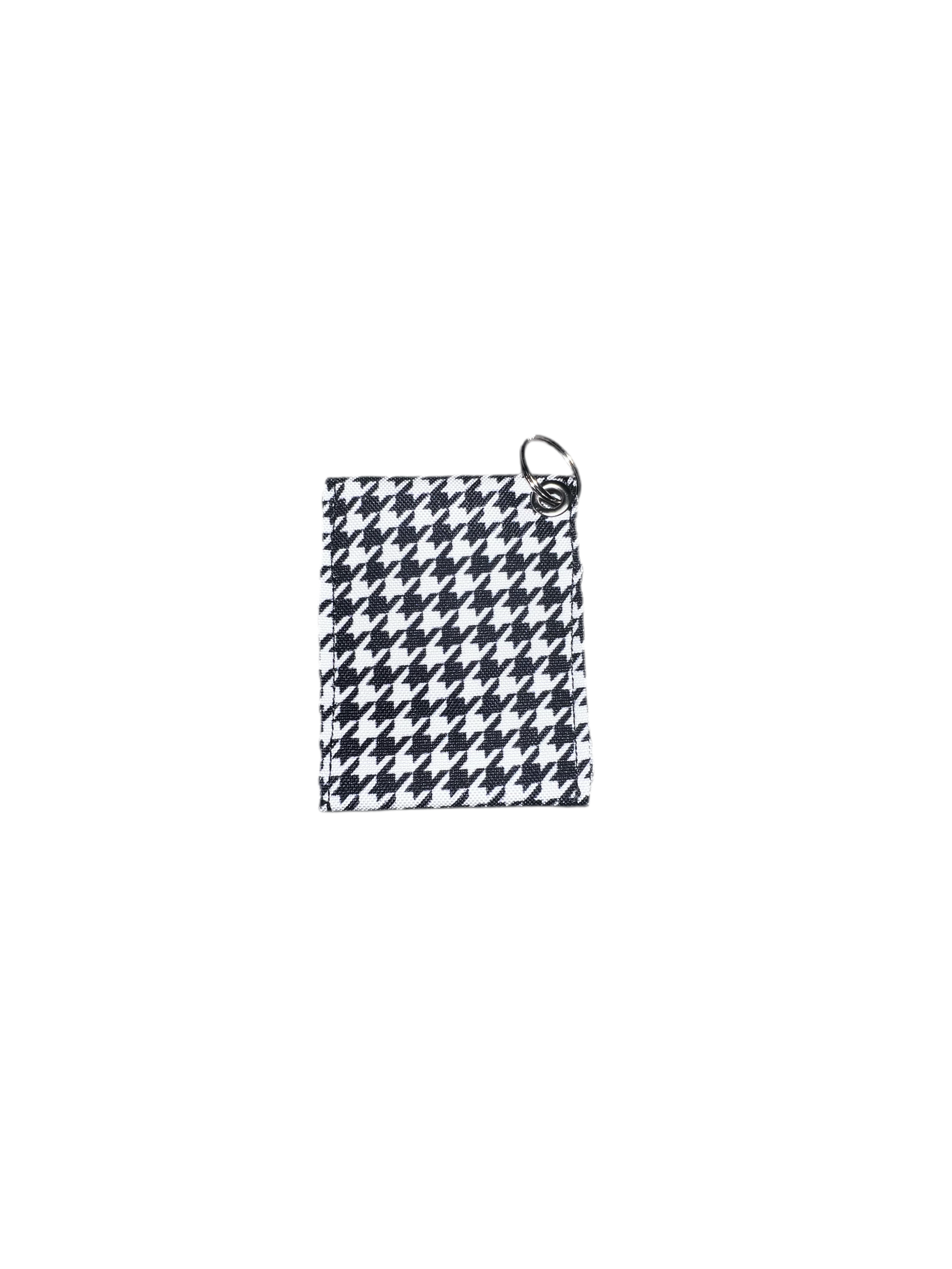 Keychain wallet houndstooth light canvas