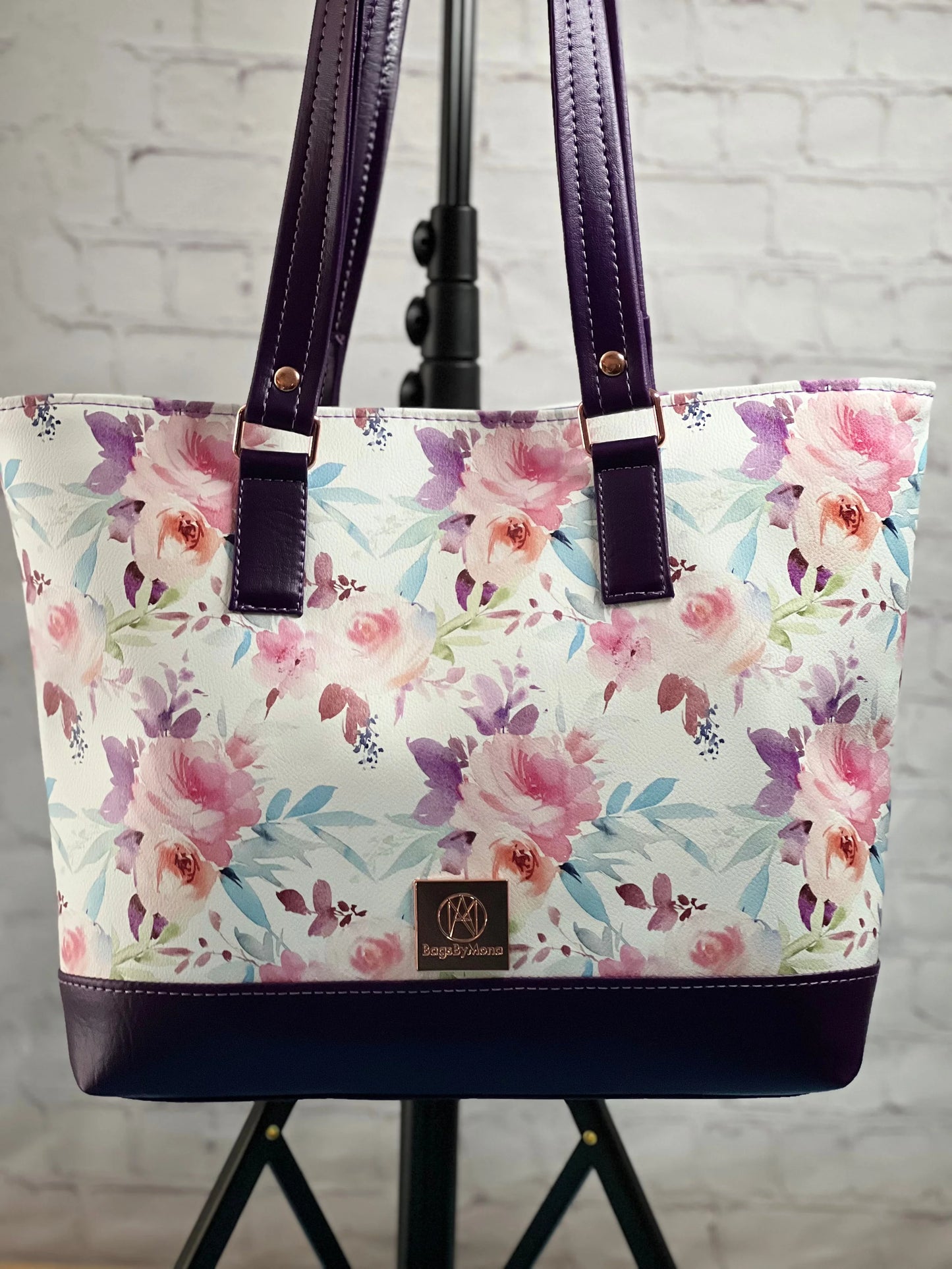 Big B Tote Purple Floral