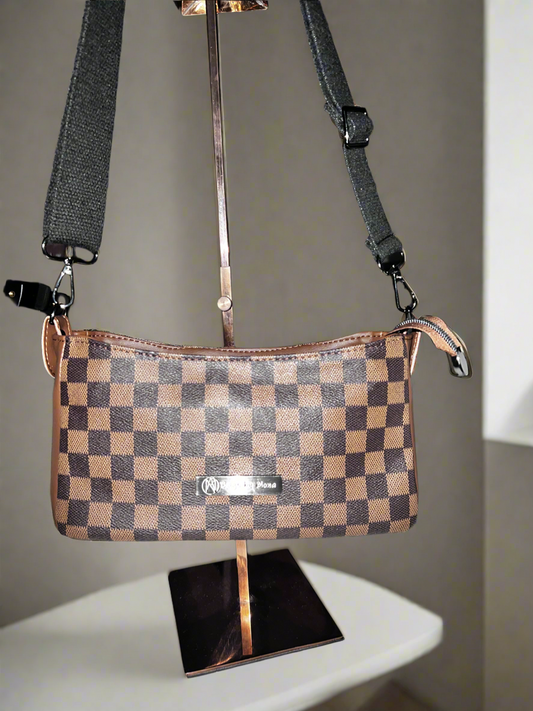 Aries Check crossbody bag