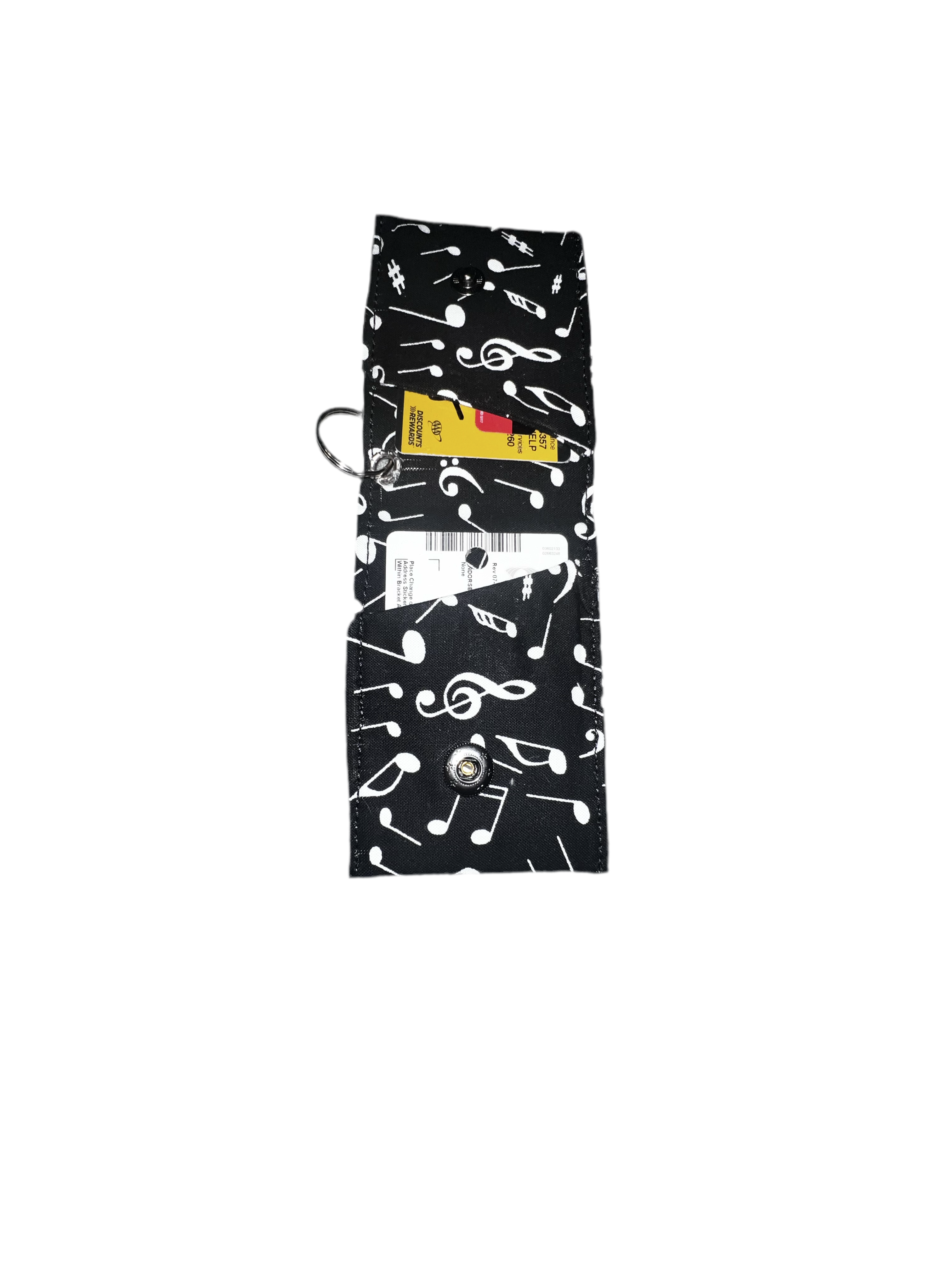 Keychain wallet Music Notes