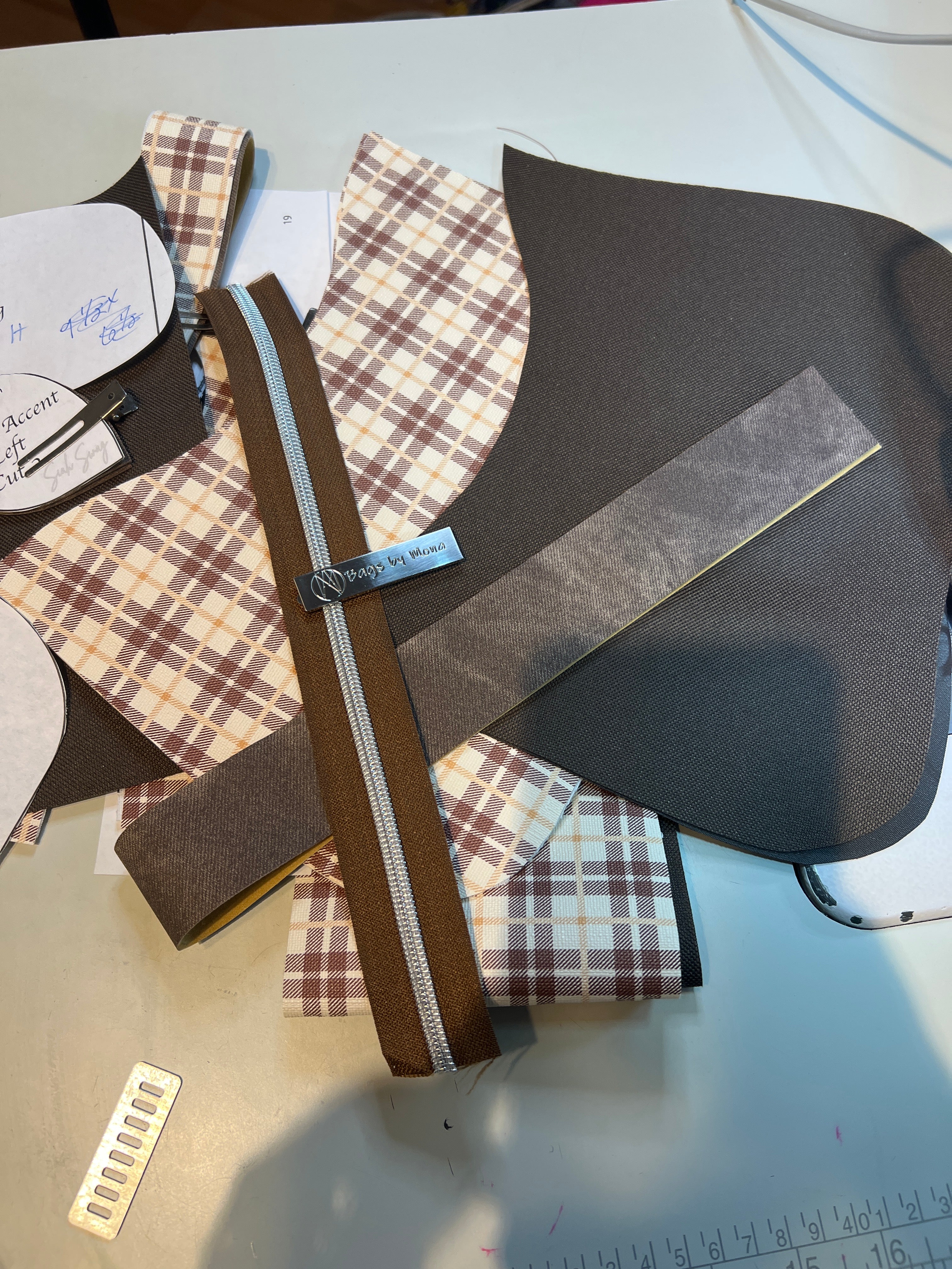 Annabelle Brown plaid