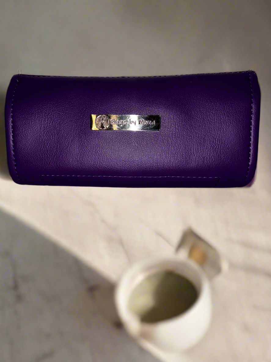 NCW 3D Pastel DAISY wallet wristlet (custom) royal purple