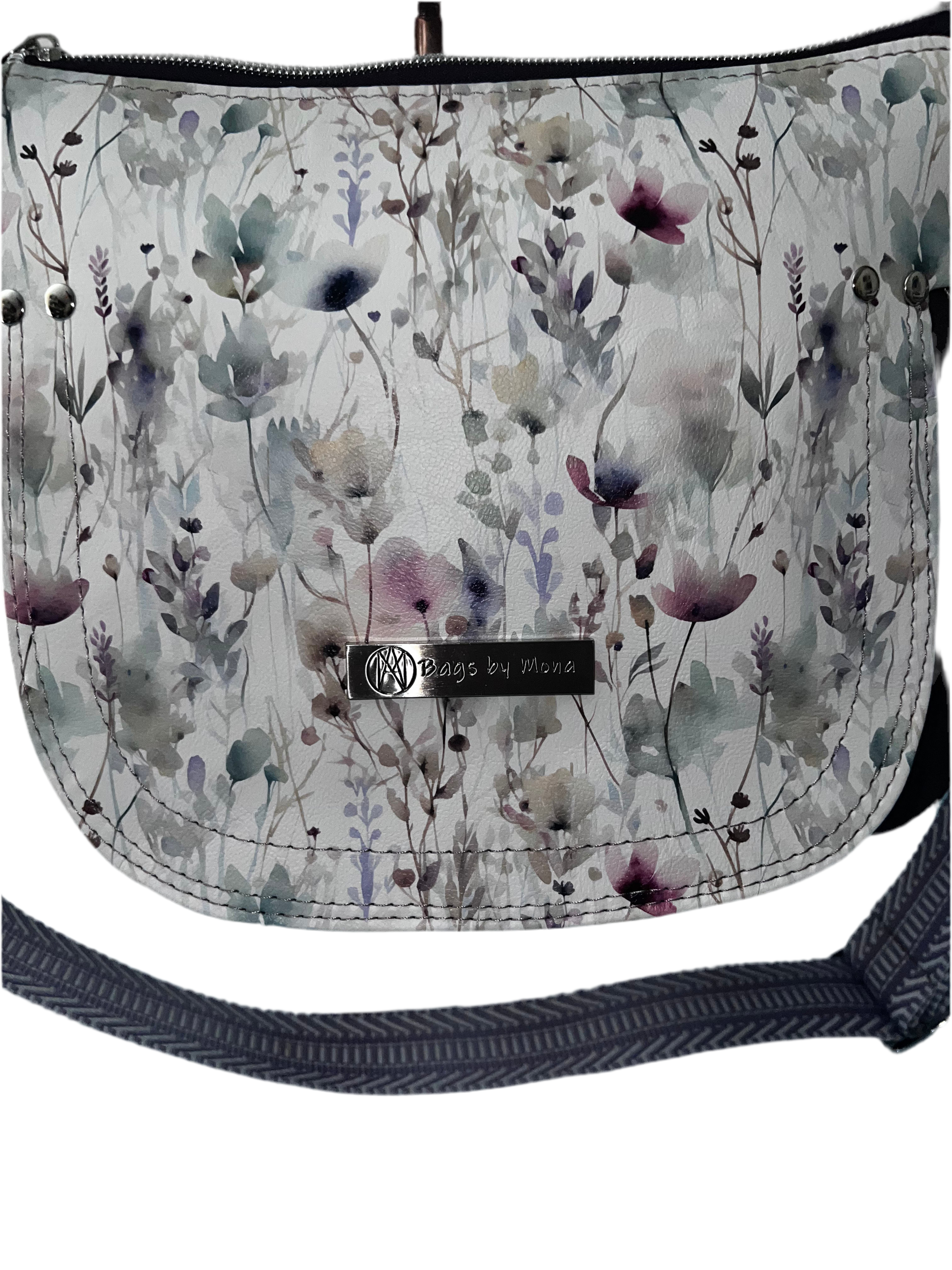 Brightstone Merlot Watercolor Floral (custom made not RTS)accordion wallet included