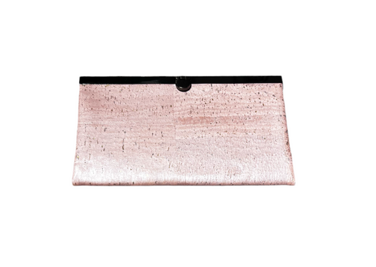 Clasp wallet Cork Pink Champagne