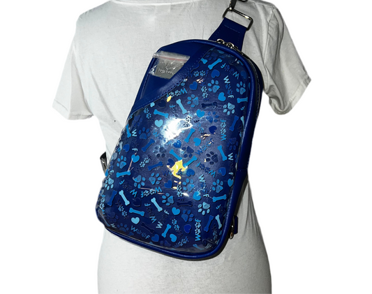 Rosie Sling /Clear dog blue