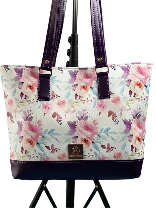 Big B Tote Purple Floral