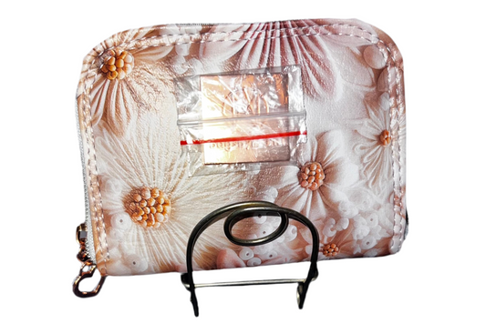 Zip around wallet floral