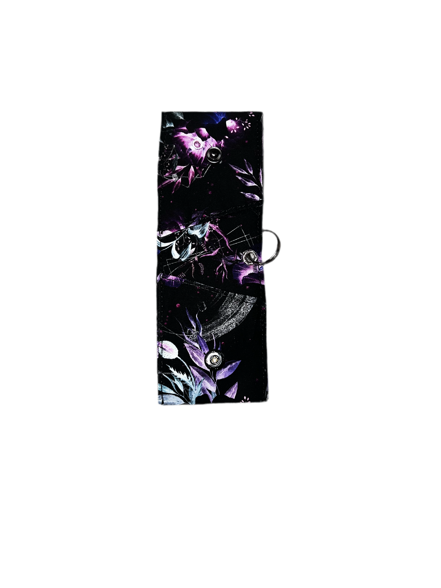 Keychain wallet Black Floral