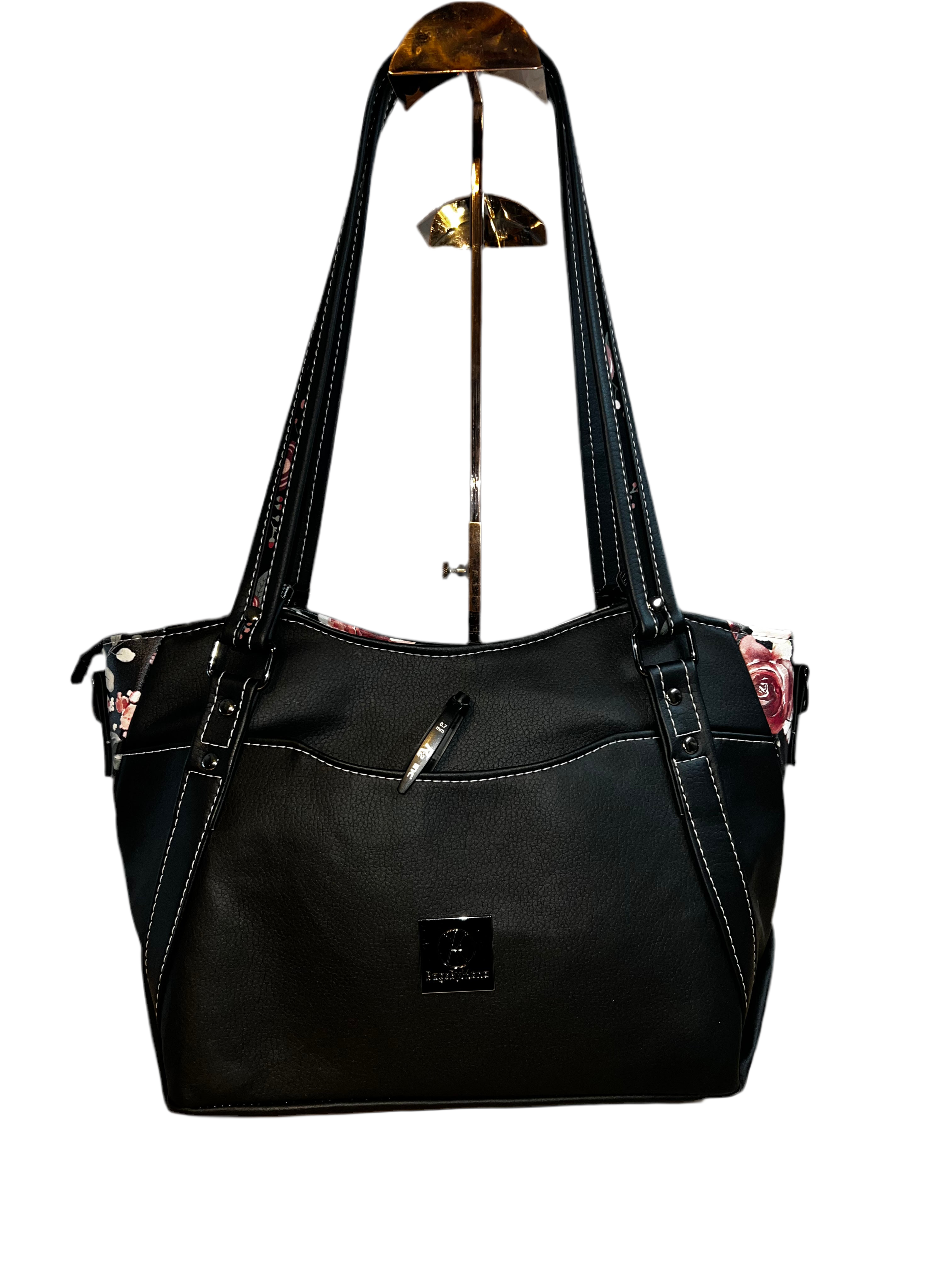 Hiraeth Black Floral purse