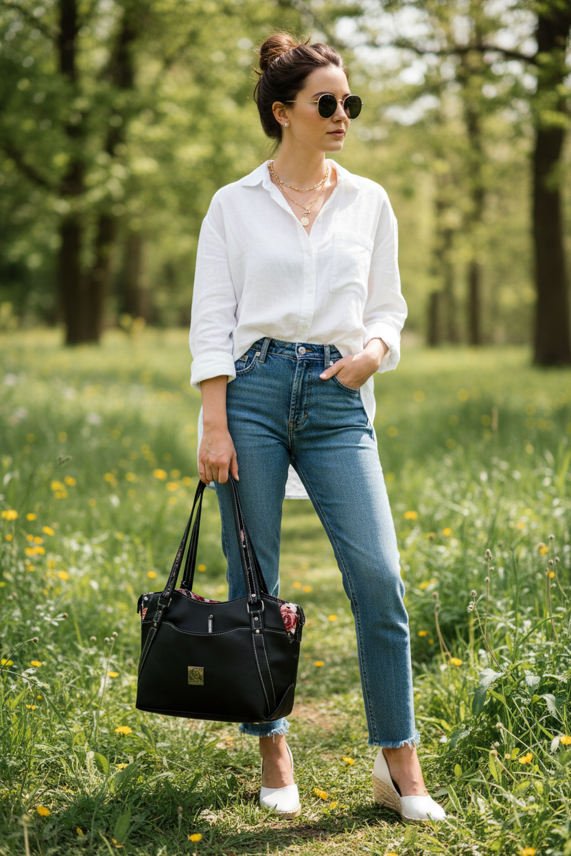 Hiraeth Black Floral purse