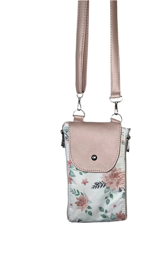 Phone and wallet sling floral