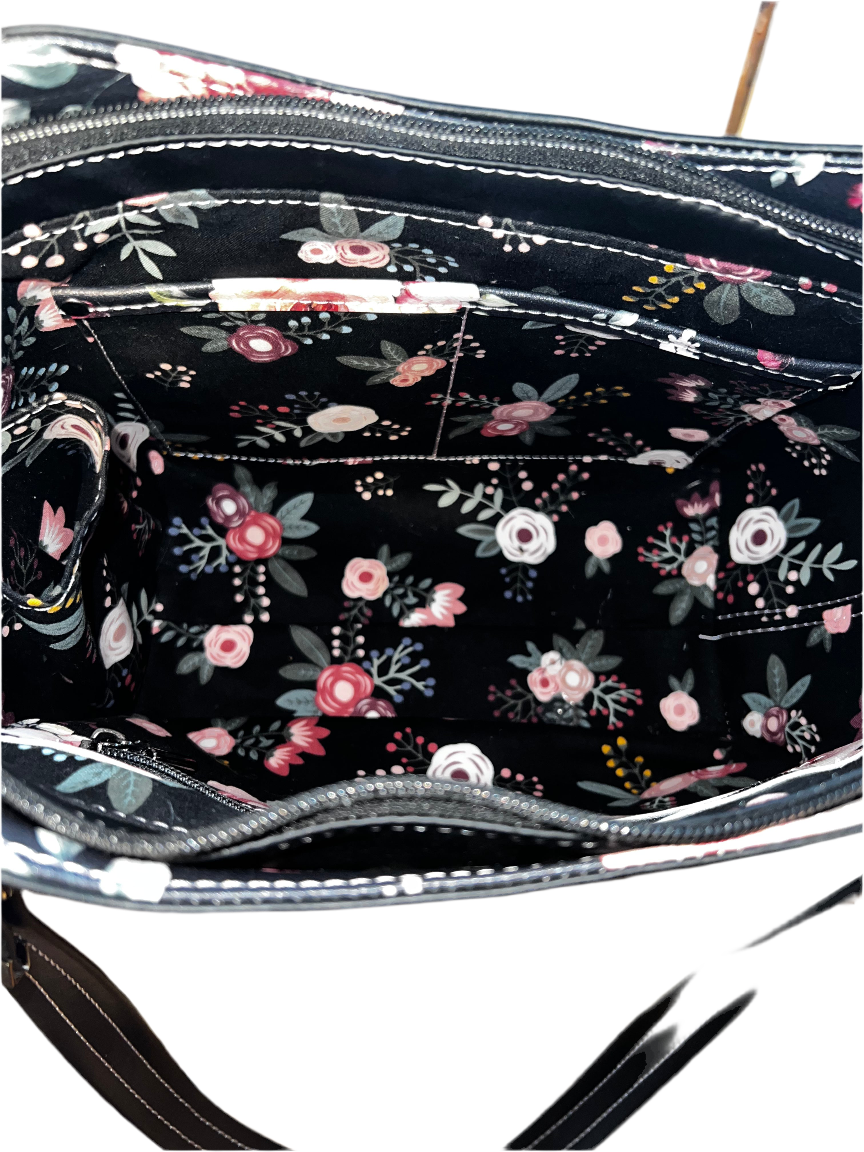 Hiraeth Black Floral purse
