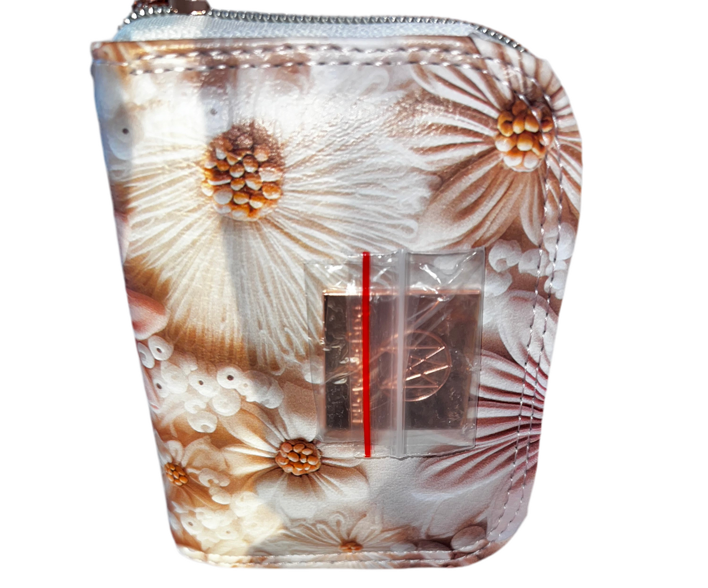 Zip around wallet floral