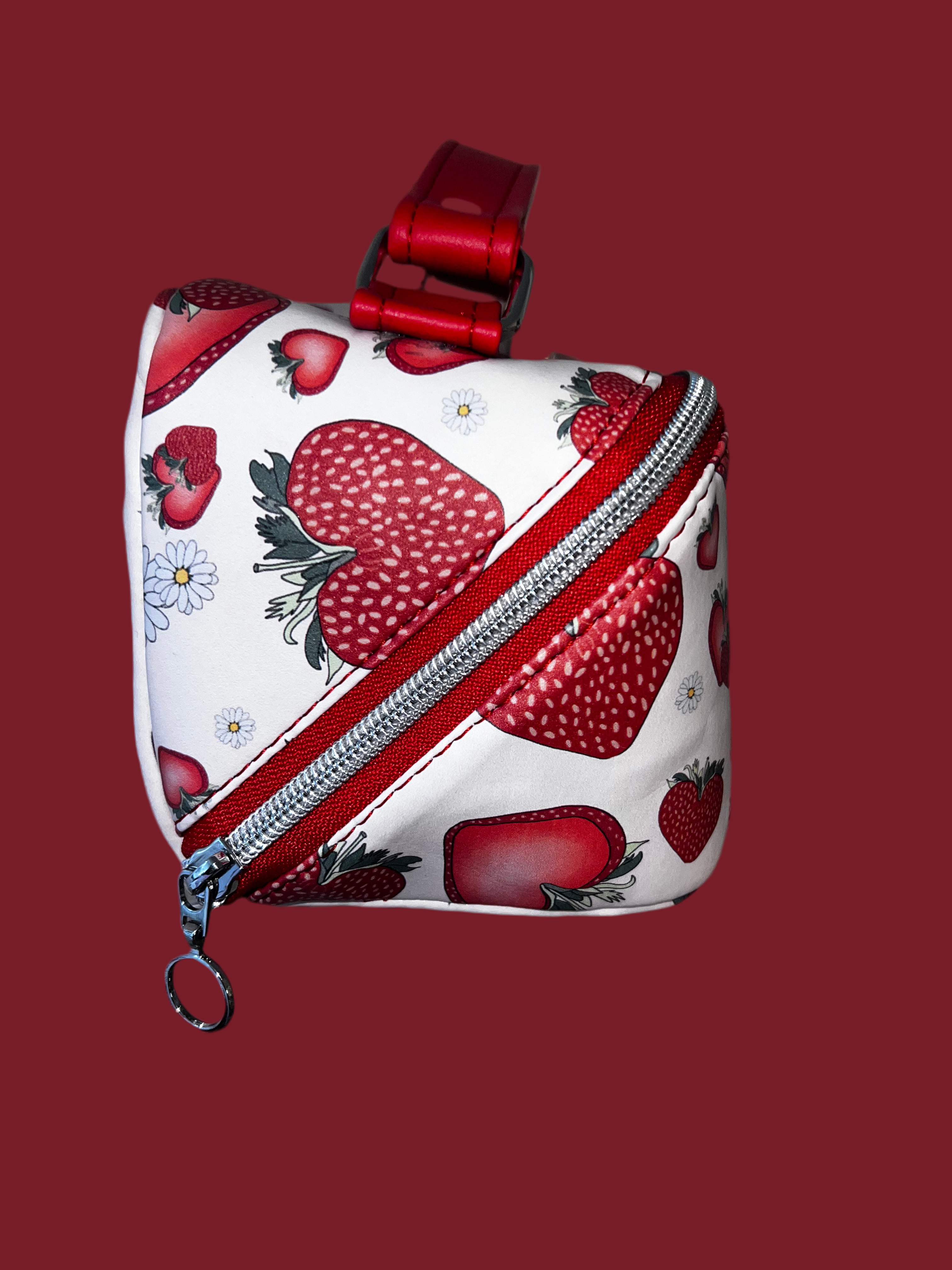 Cosmetic case Strawberry and Red CUSTOM PRINT CUSTOM ORDER