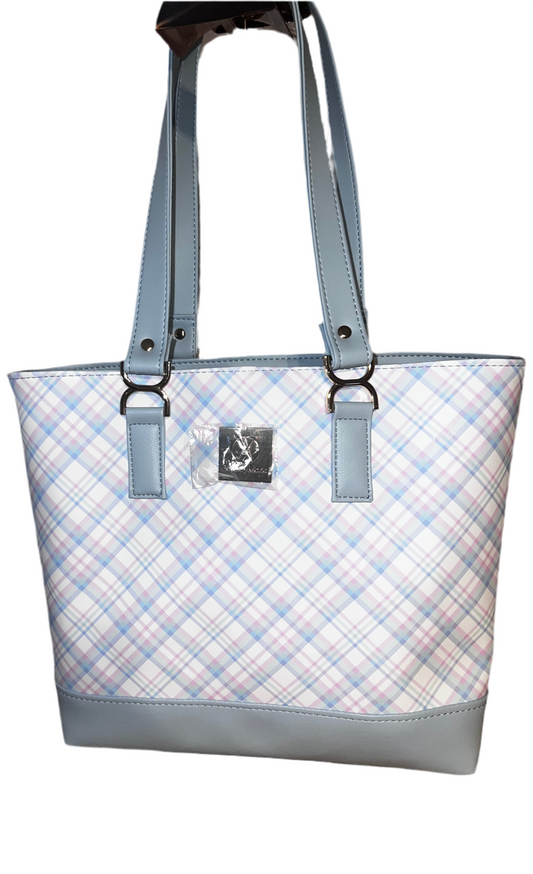 Big B Plaid baby pink and blue