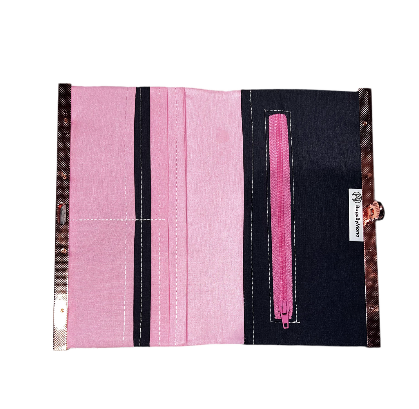 Clasp Wallet Pink Floral Vinyl