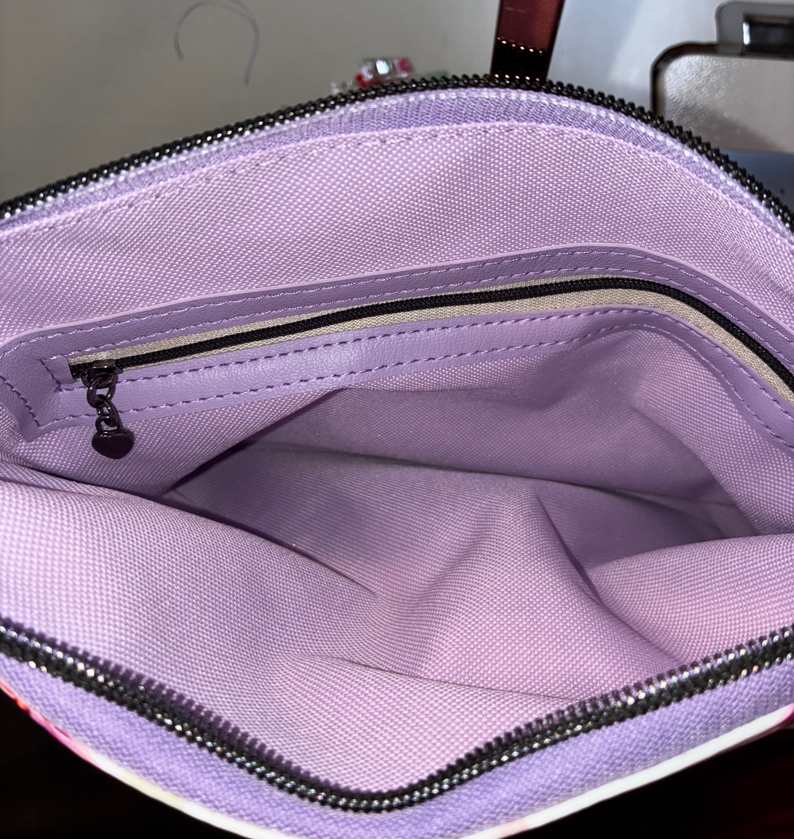 Alyssa dragonfly and lilac crossbody(custom)