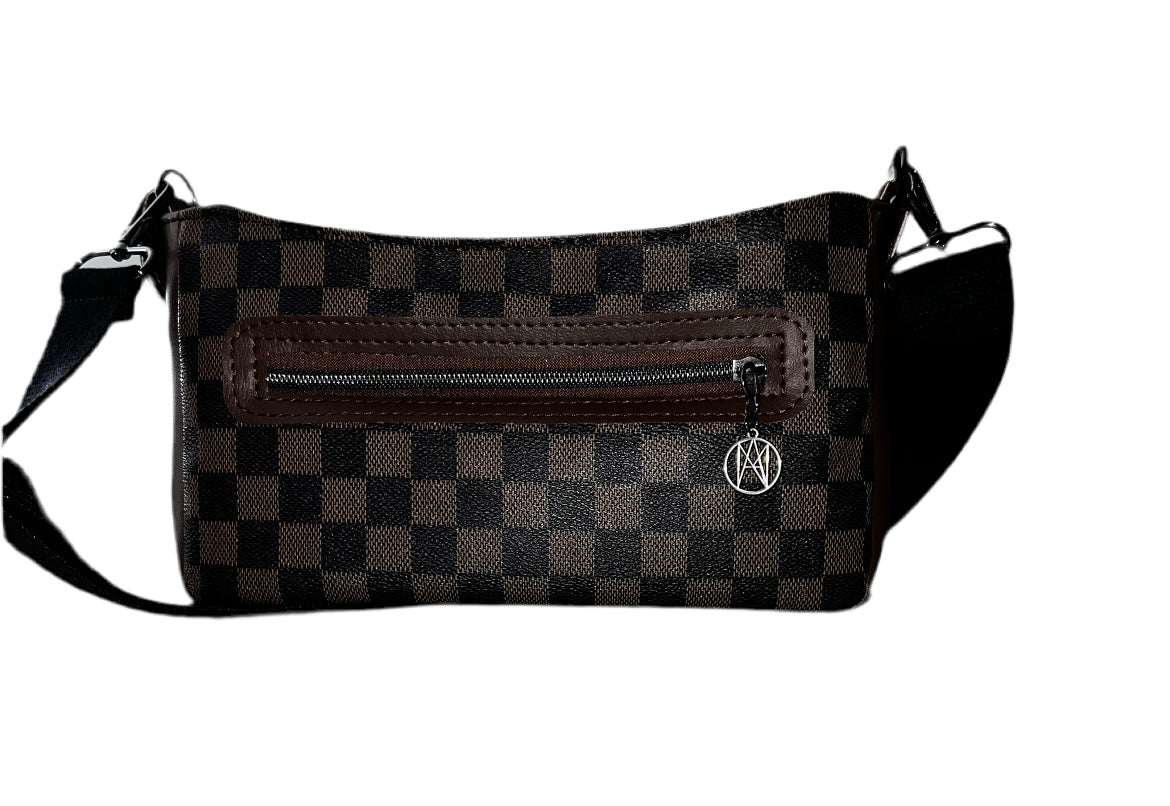 Aries Check crossbody bag