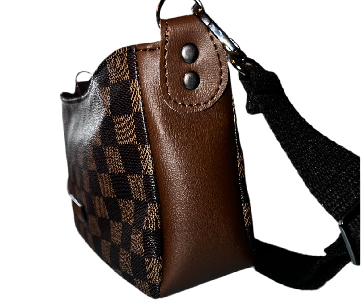 Aries Check crossbody bag