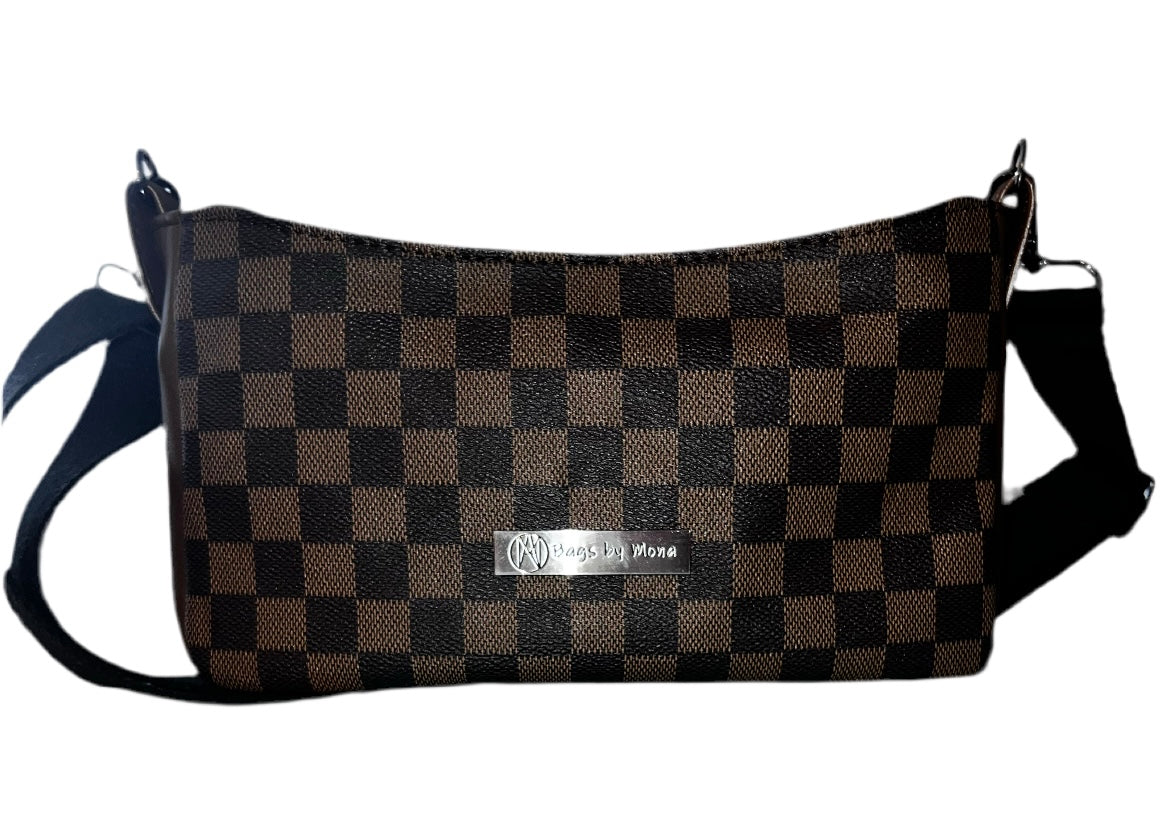 Aries Check crossbody bag