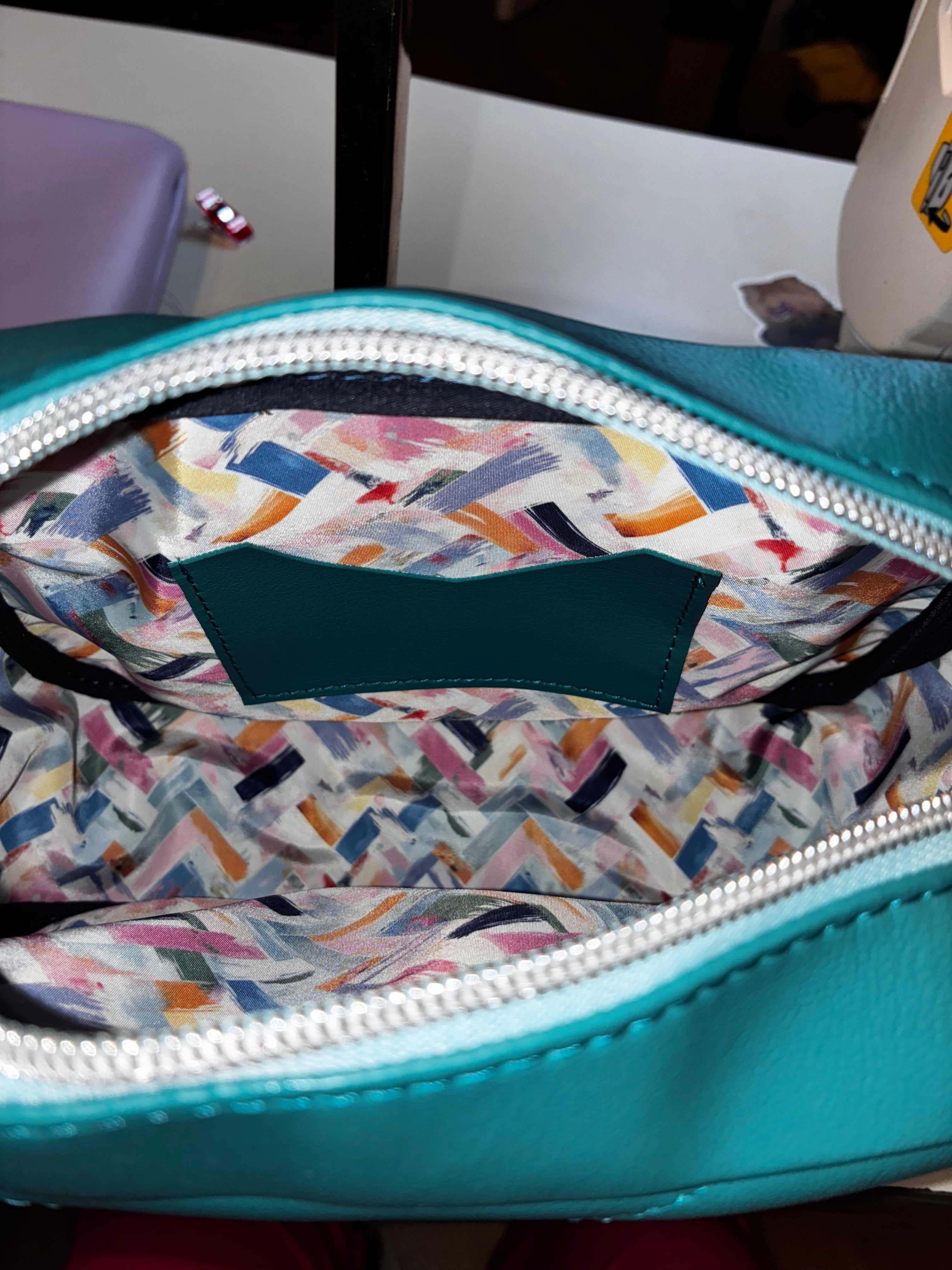 CC Like chevron Teal.  Crossbody