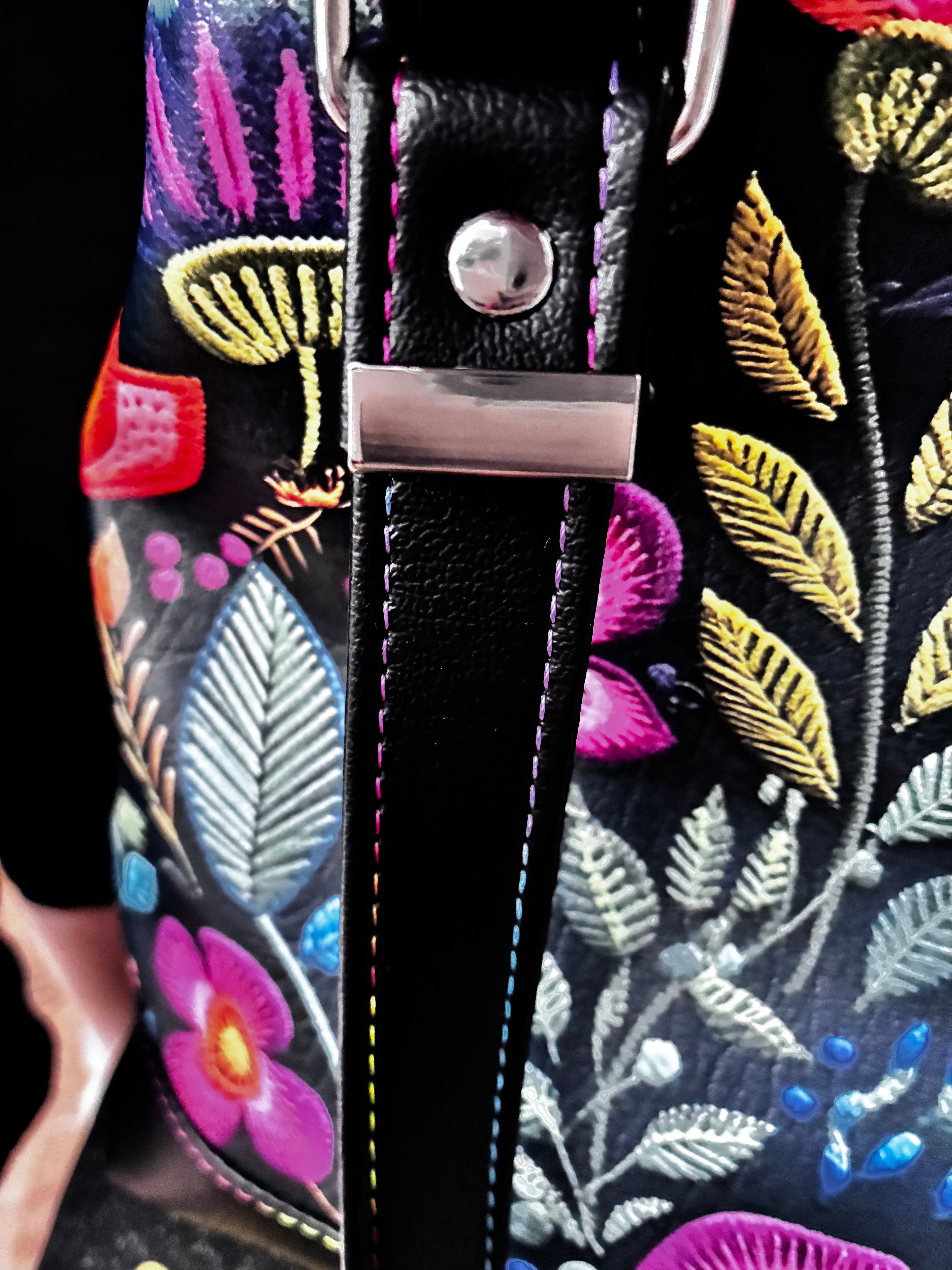 Big B Tote Embroidery Floral (custom)