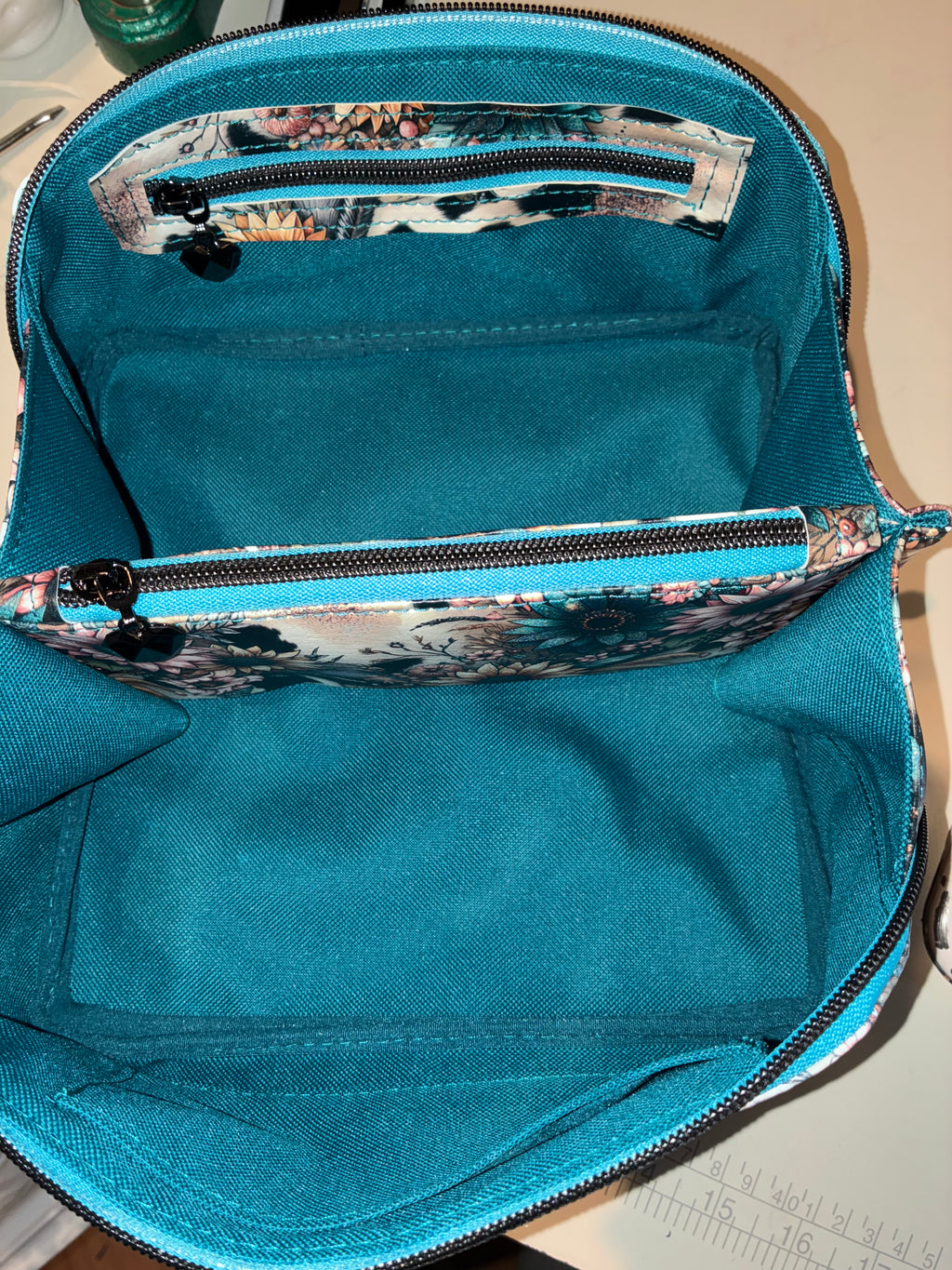 Cosmetic Bag Flower Cow (custom)