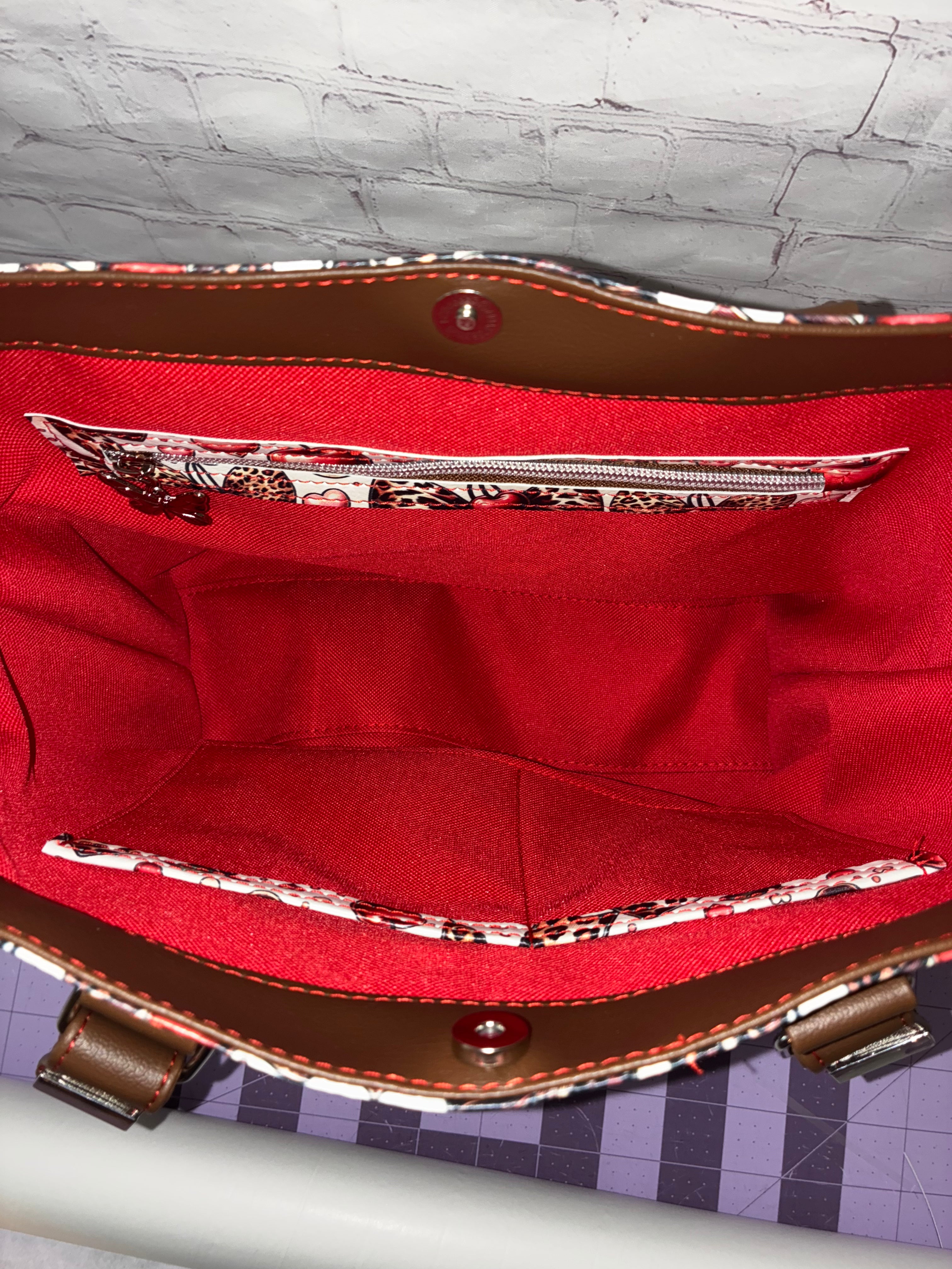 Big B Tote Cherry Brown  (custom print) custom