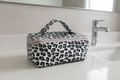 Cosmetic case Snow leopard and pink CUSTOM ORDER