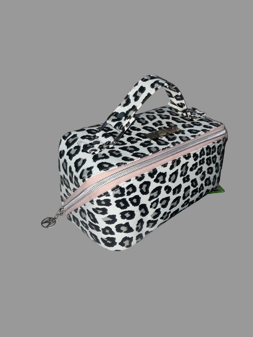 Cosmetic case Snow leopard and pink CUSTOM ORDER
