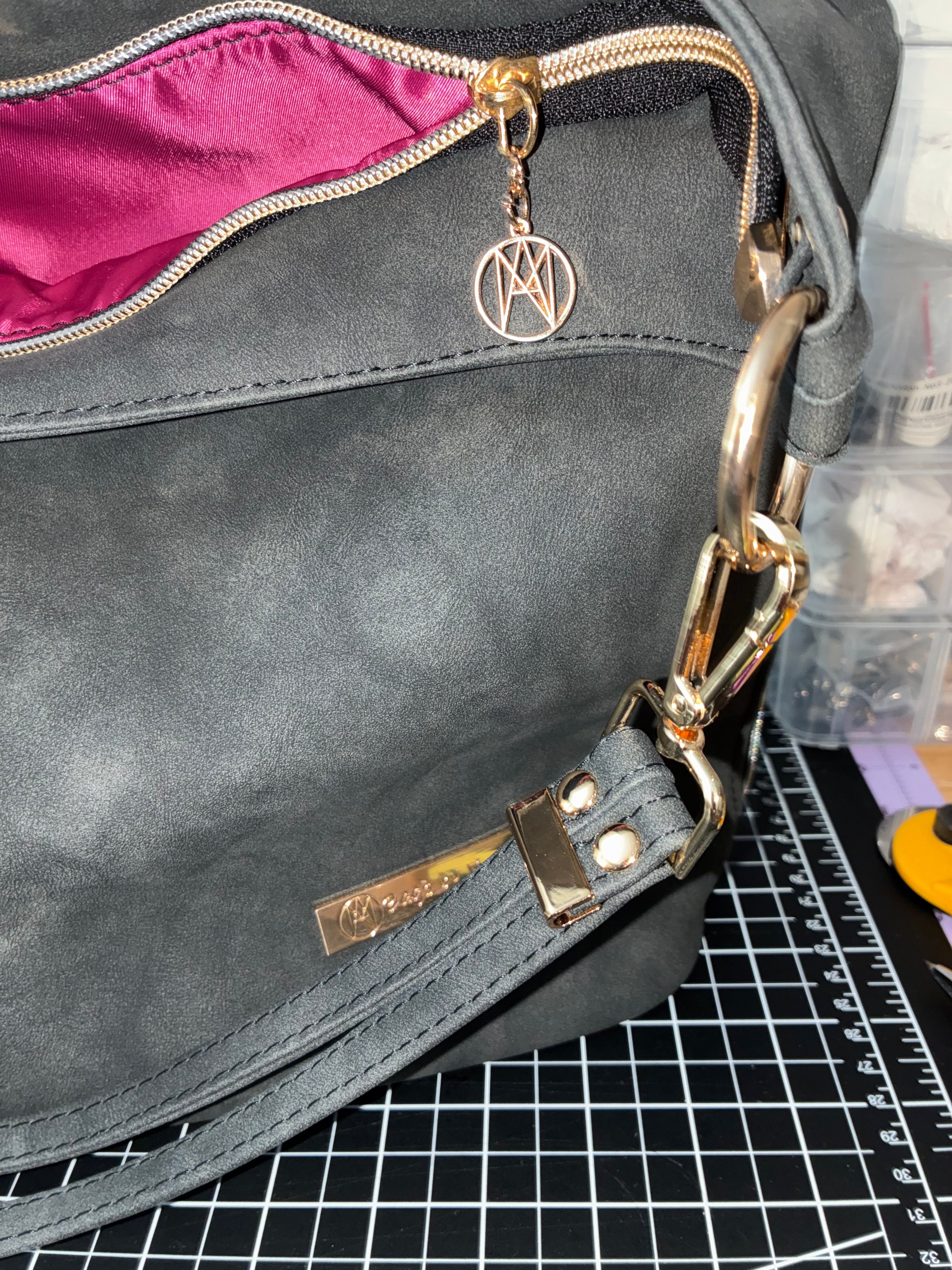 The Slouch Olive and Gold (custom) addtl crossbody strap