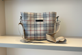 Mini B handbag Burb and tan (custom) CROSSBODY VERSION