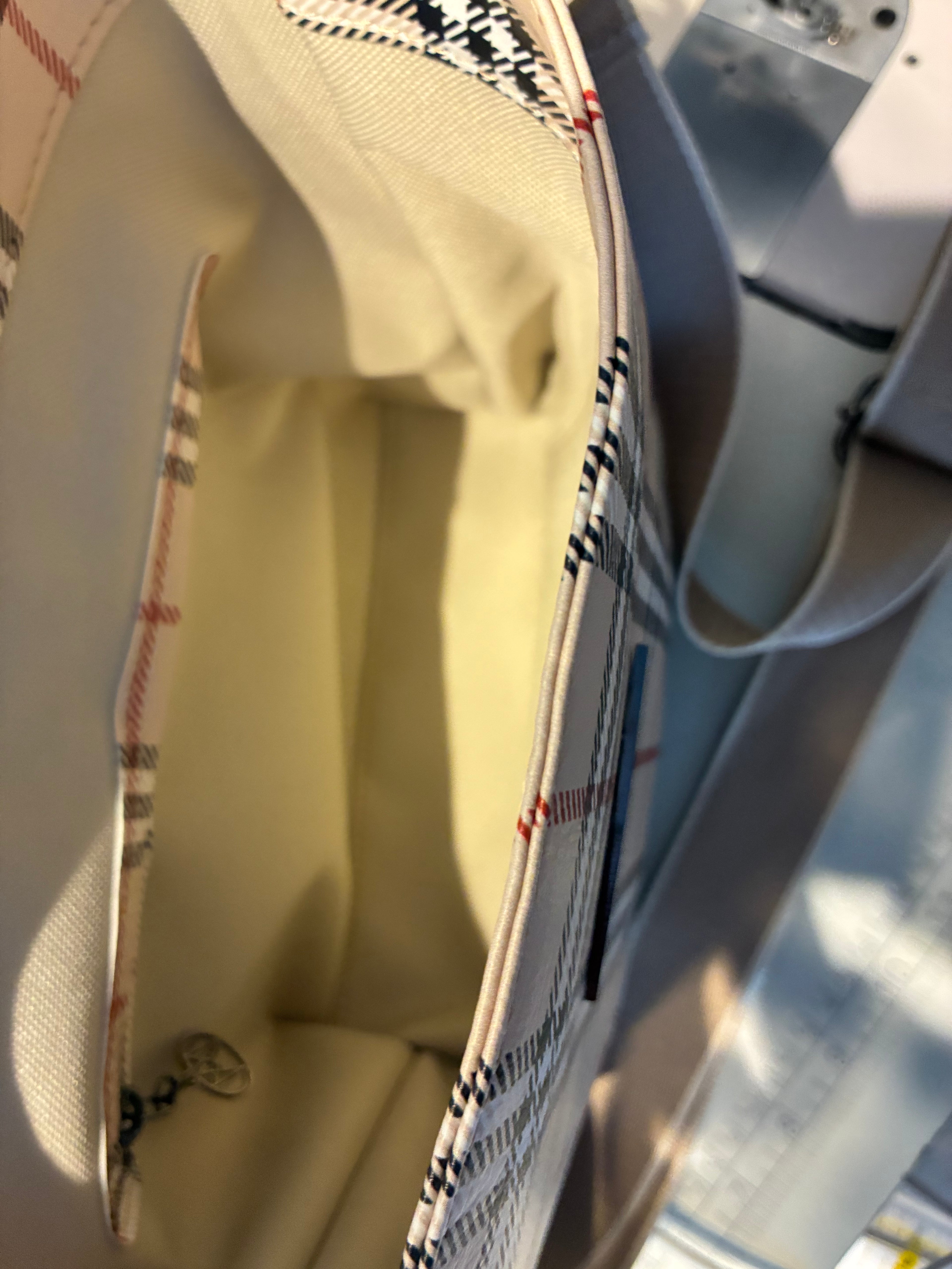 Mini B handbag Burb and tan (custom) CROSSBODY VERSION