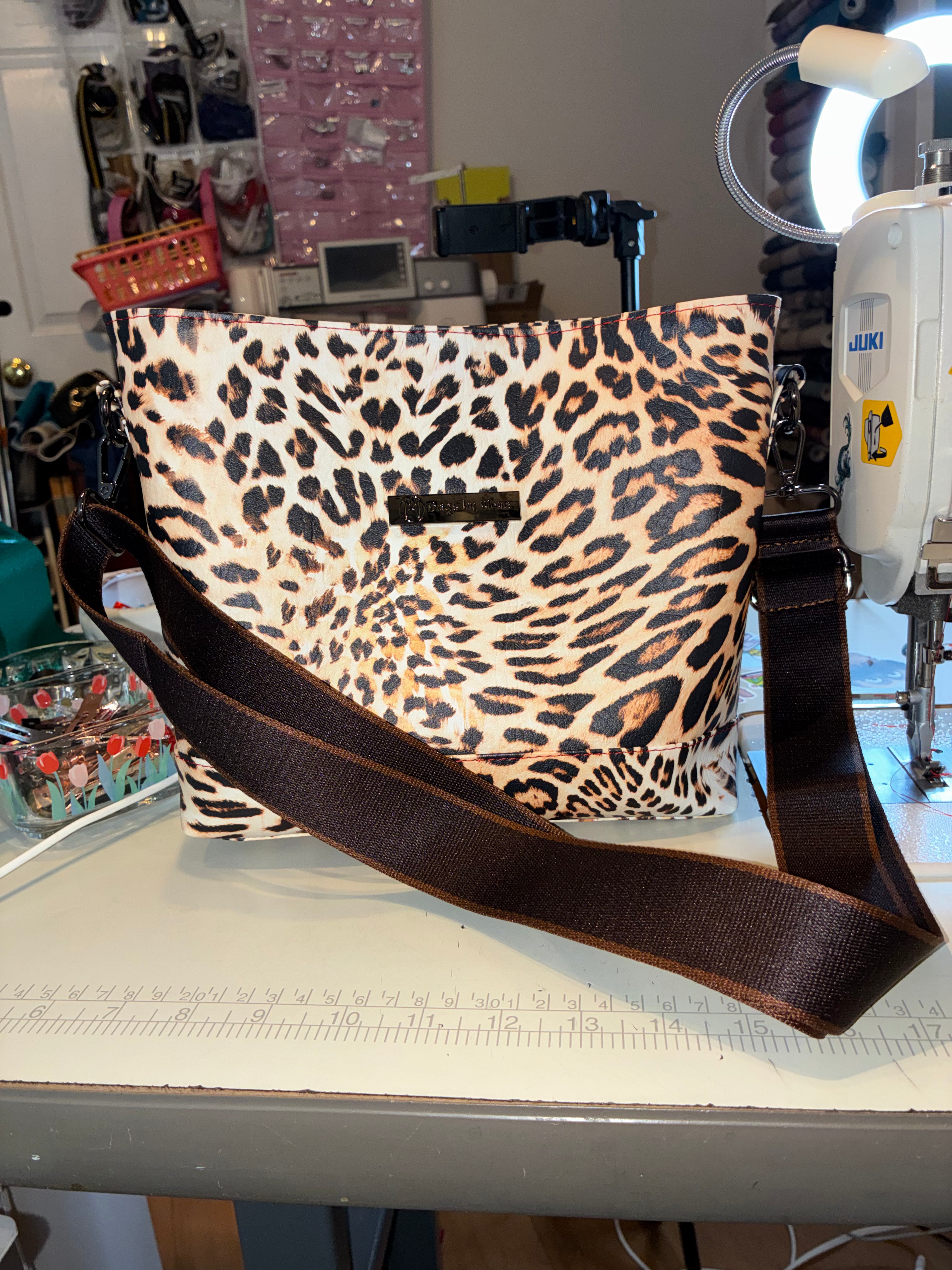 Mini B leopard CROSSBODY VERSION