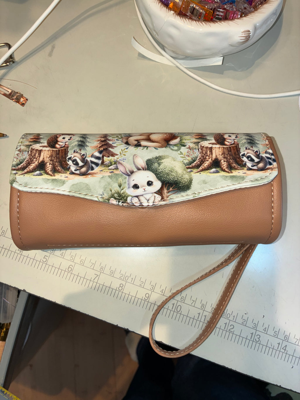 NCW Animals wristlet vinyl flap