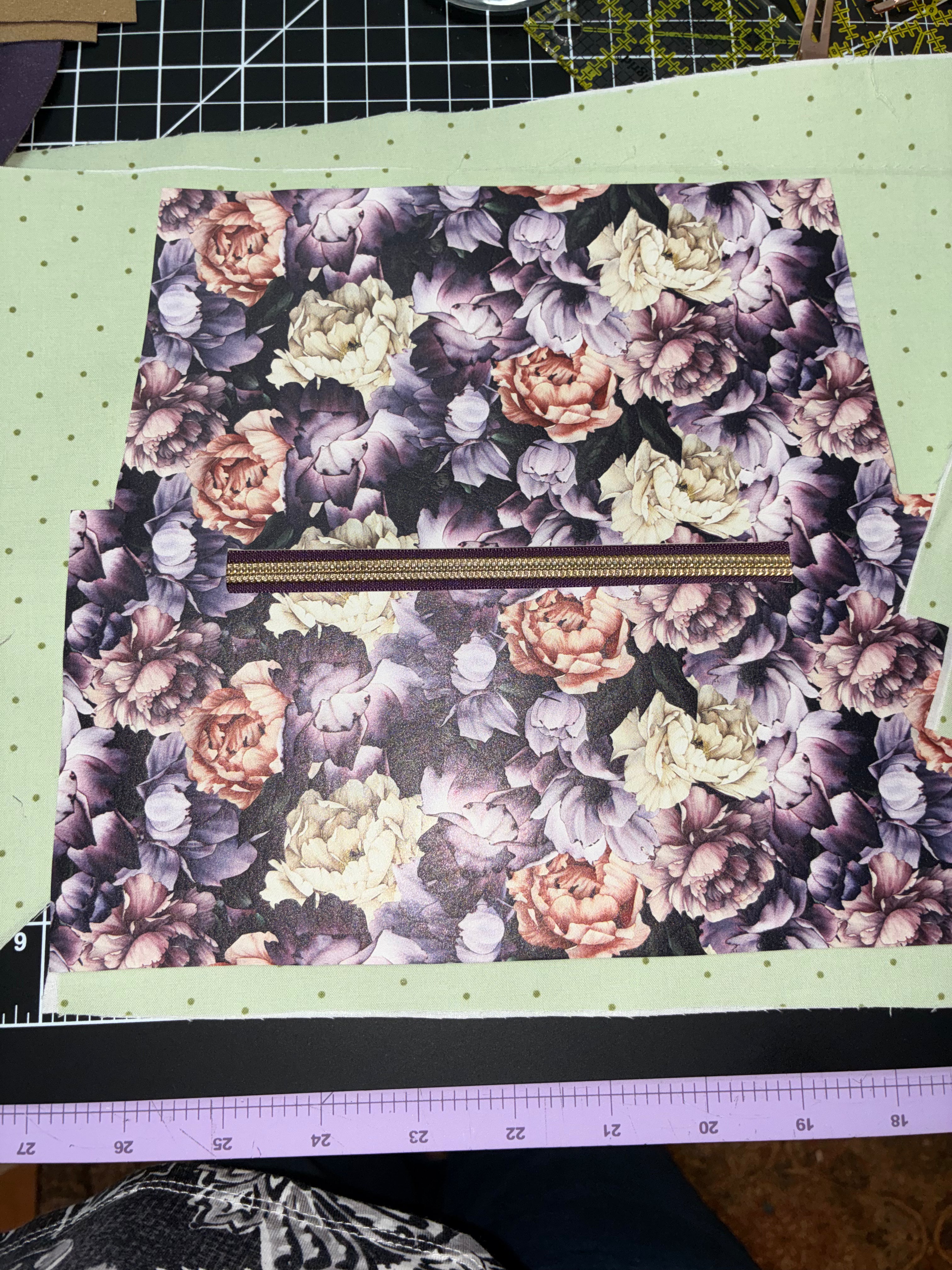 Rev purse purple floral