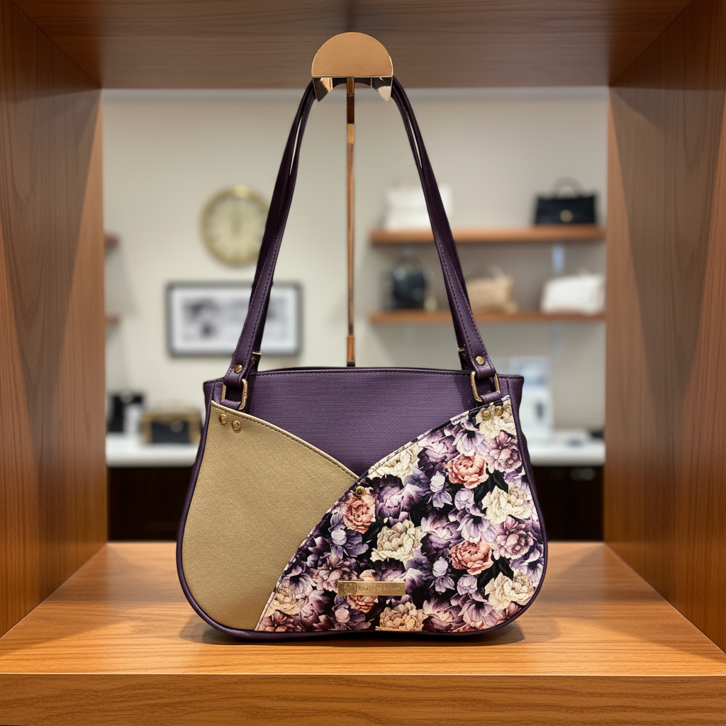 Tulip purse purple floral