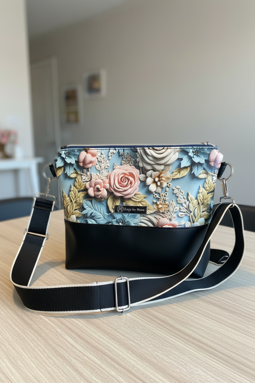 Alyssa XL crossbody 3D floral