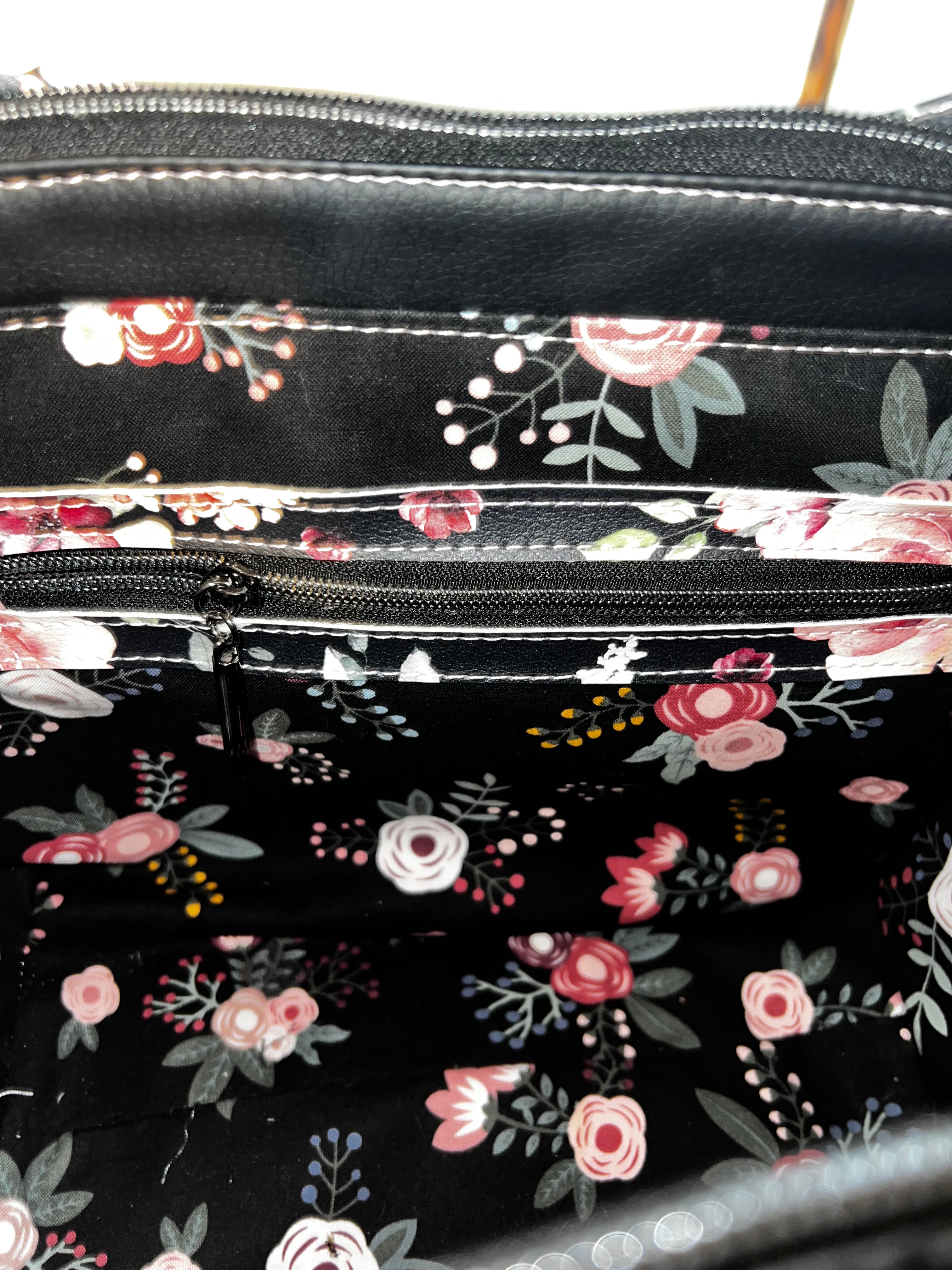 Hiraeth Black Floral purse