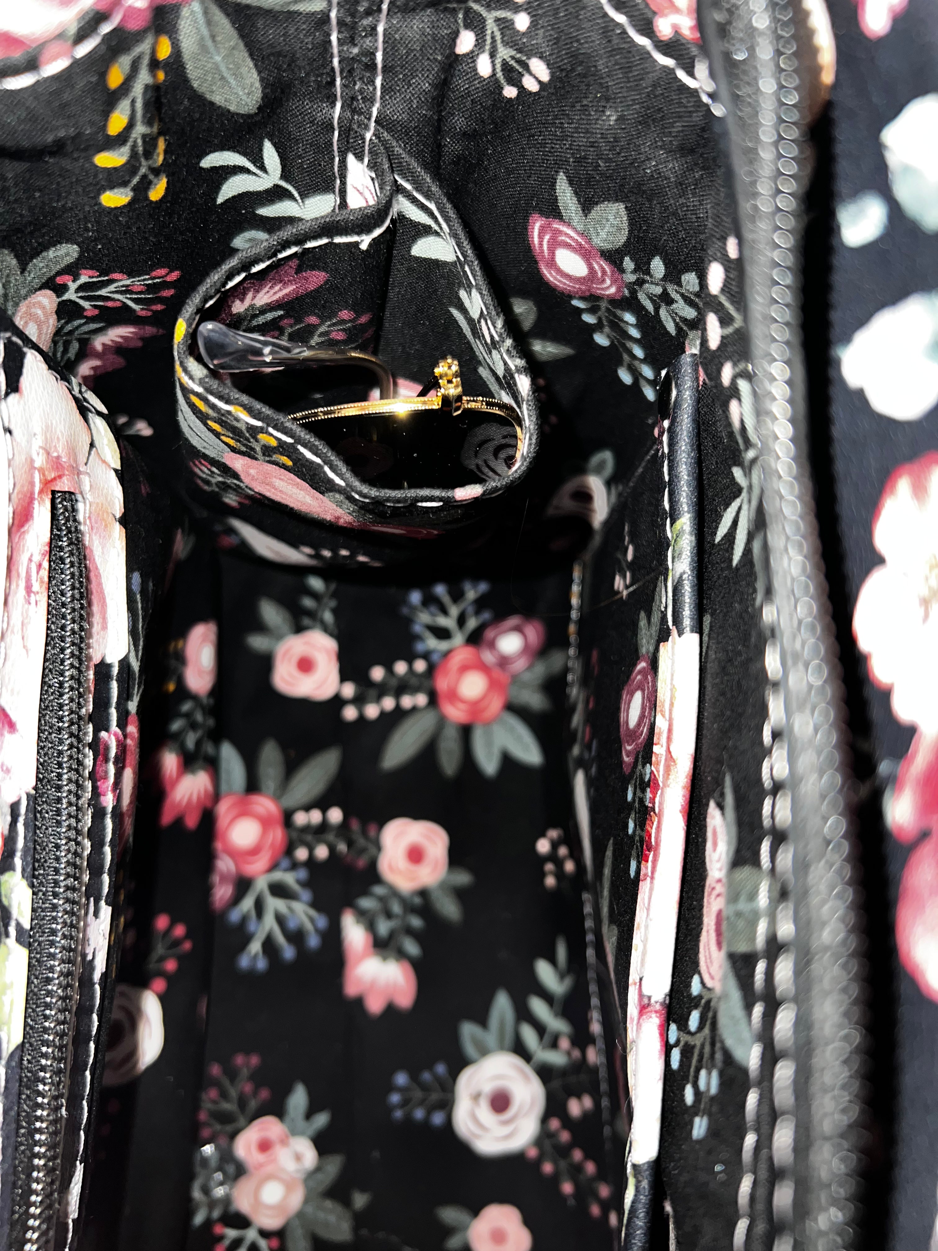 Hiraeth Black Floral purse