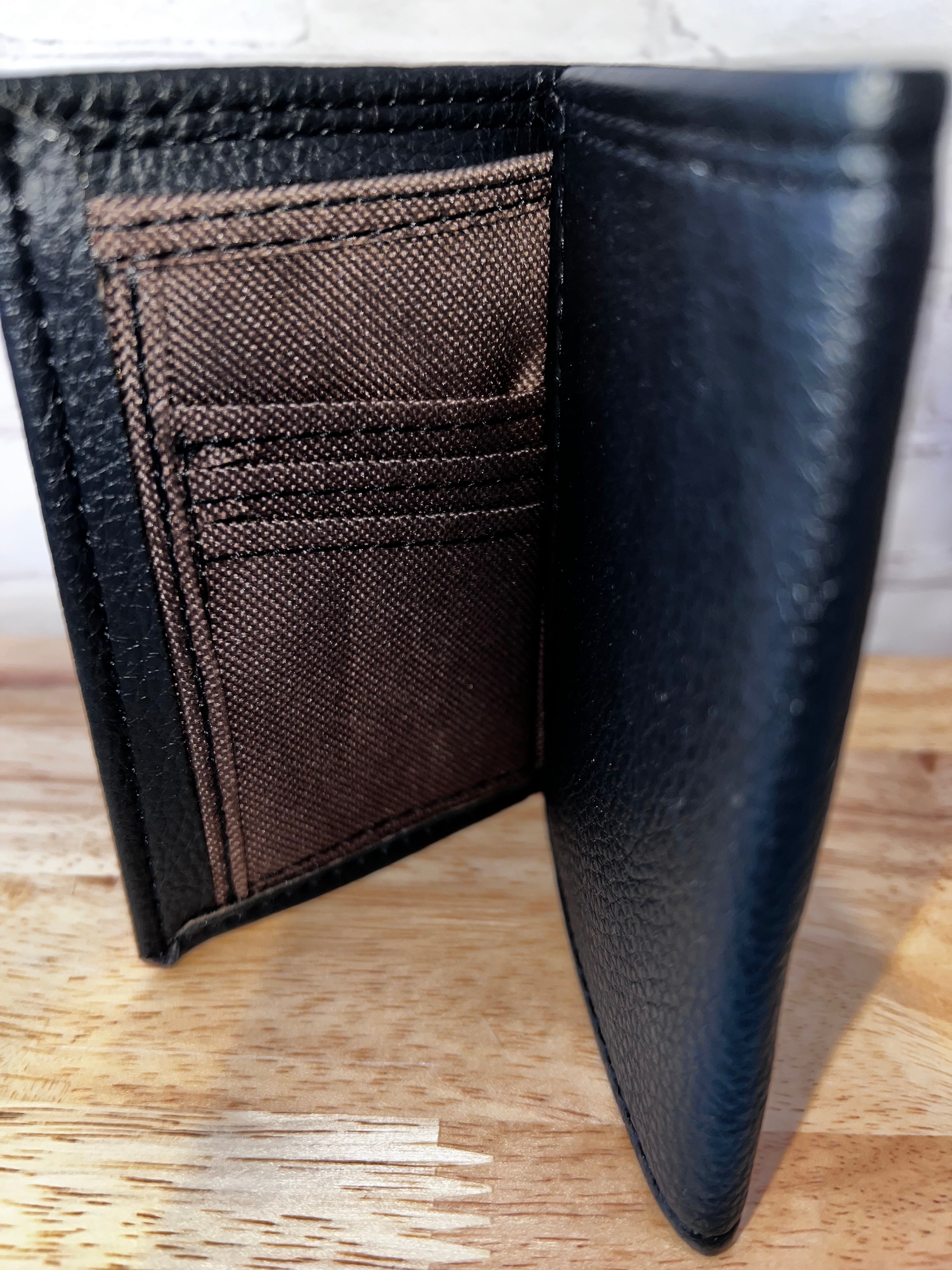 Men’s trifold wallet use drop down for styles