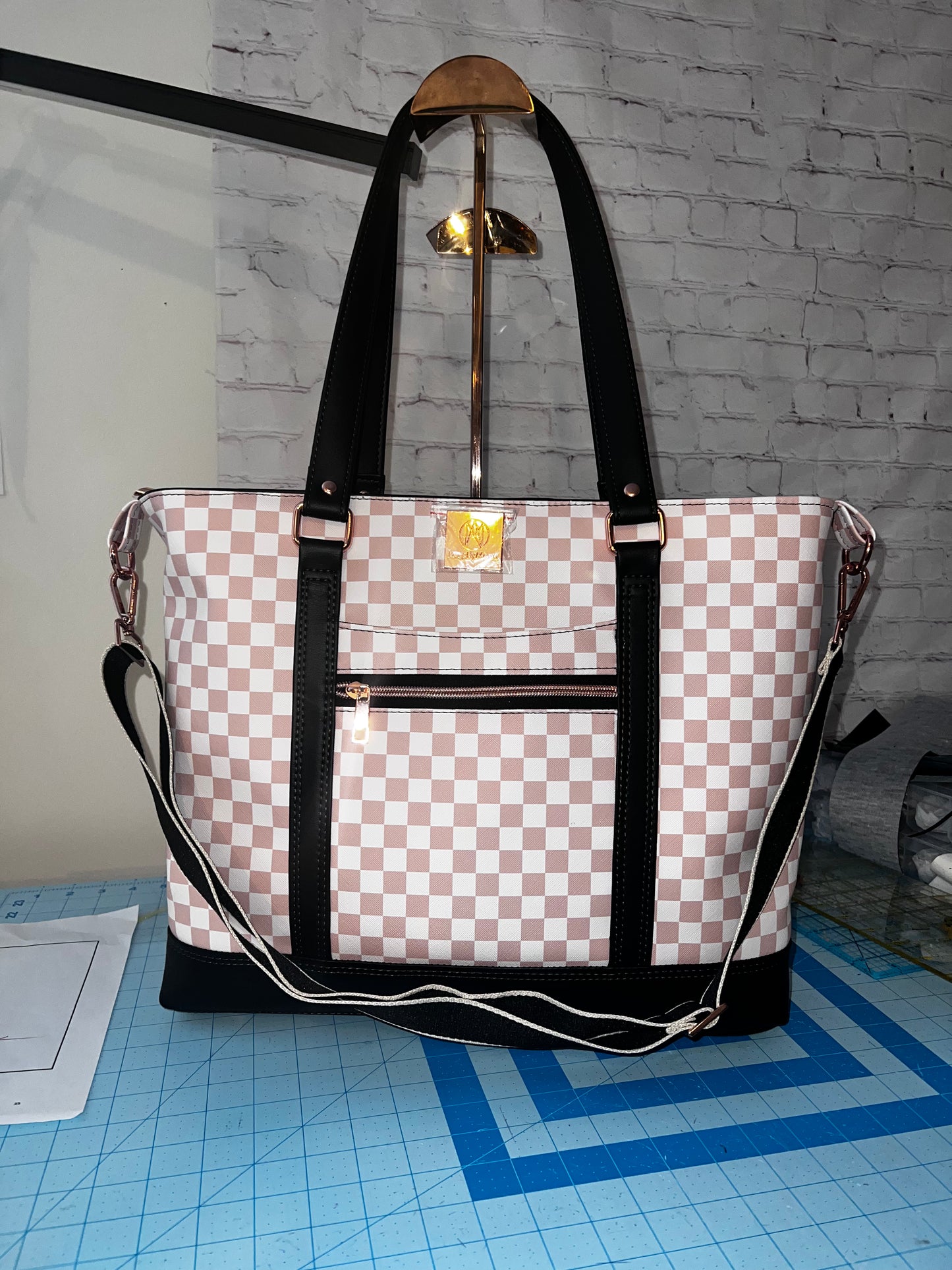 Bluebell Rosey Beige Checker incl. Crossbody strap