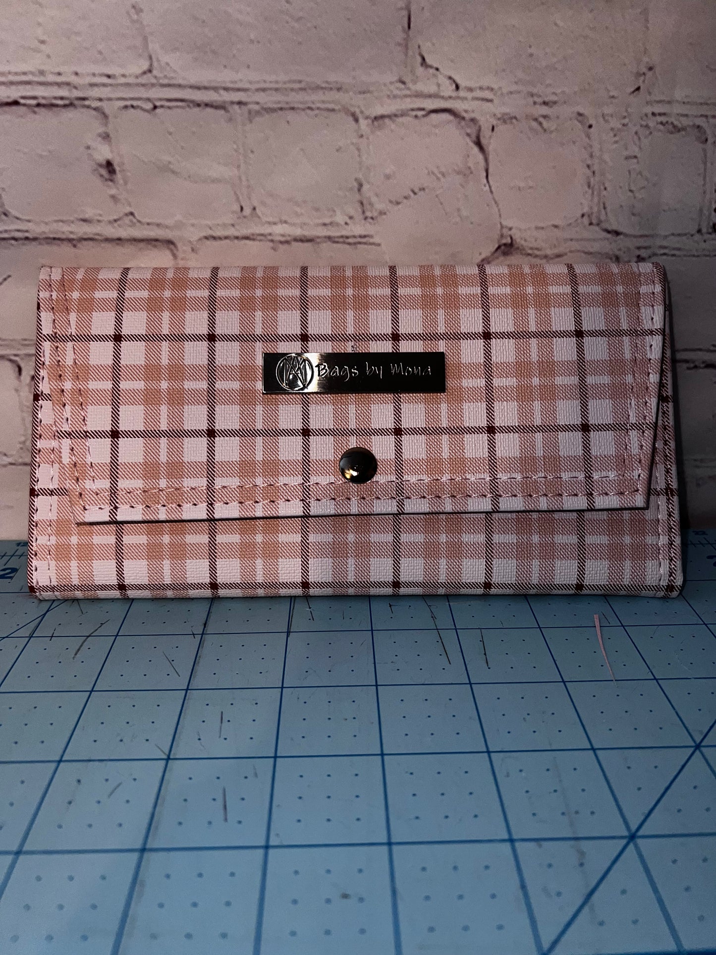 Architect Pink plaid Wallet