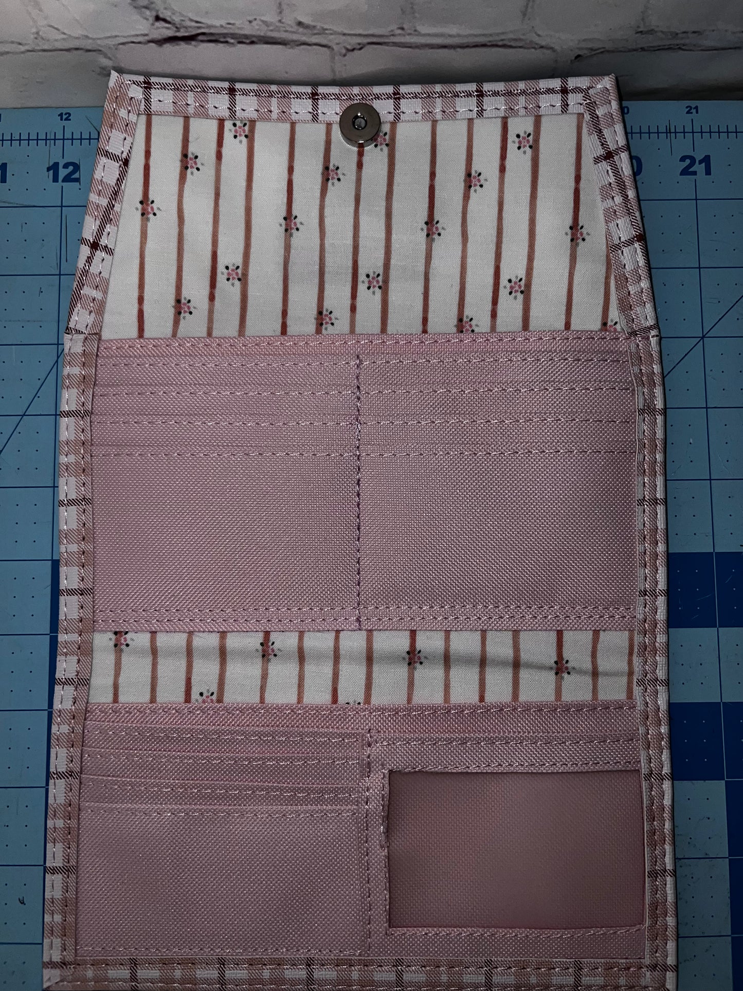 Architect Pink plaid Wallet