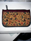 Cork floral and teal Wallet
