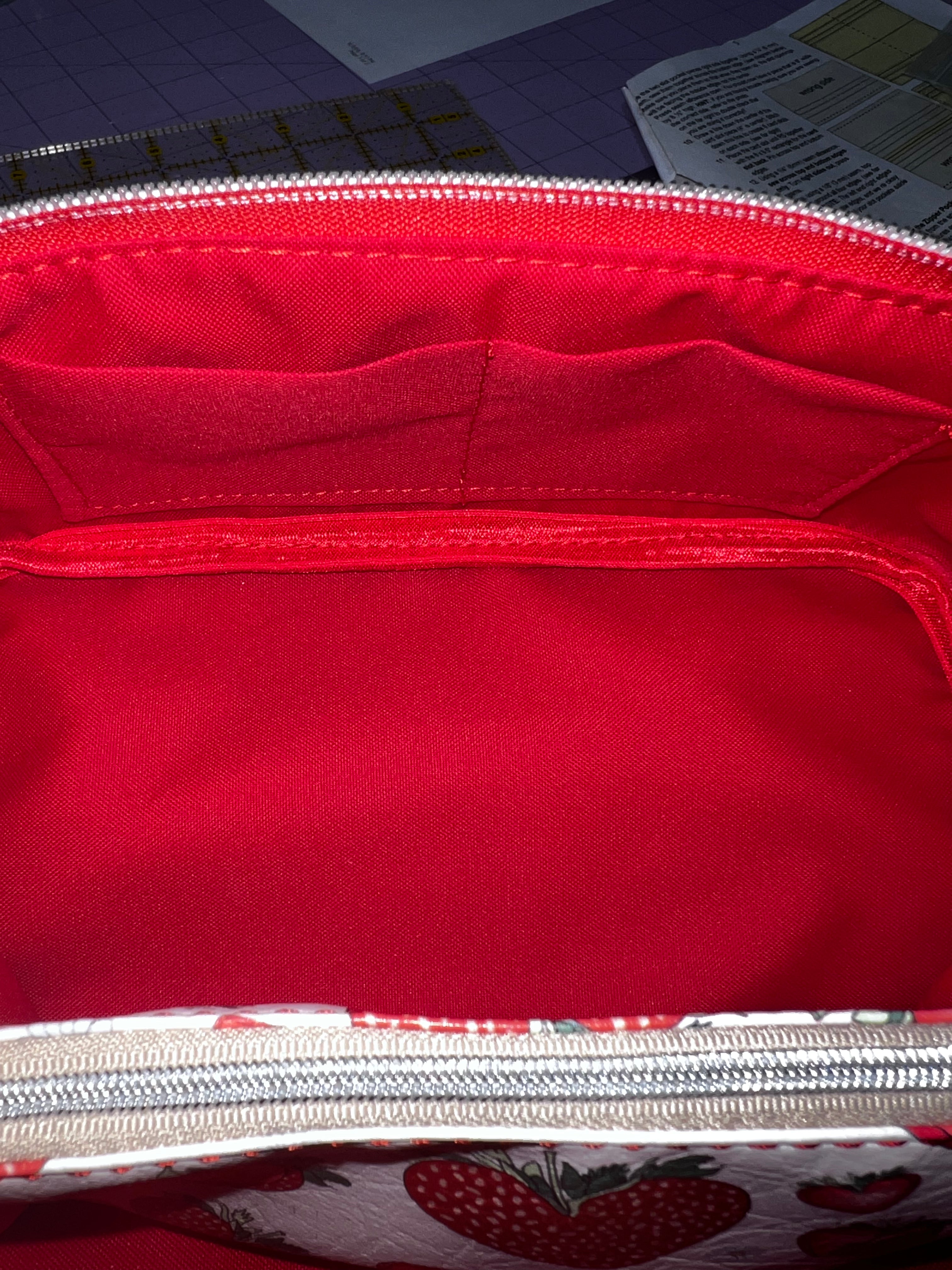 Cosmetic case Strawberry and Red CUSTOM PRINT CUSTOM ORDER