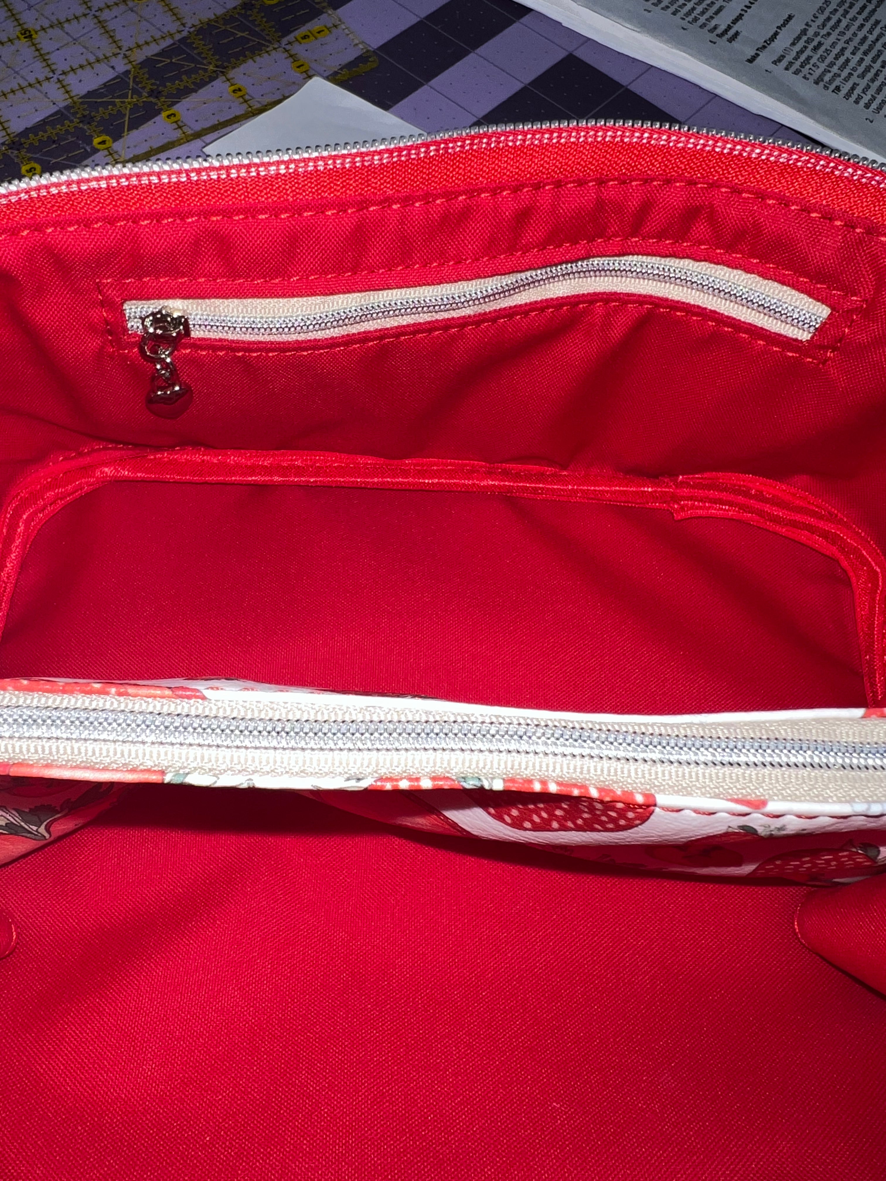 Cosmetic case Strawberry and Red CUSTOM PRINT CUSTOM ORDER