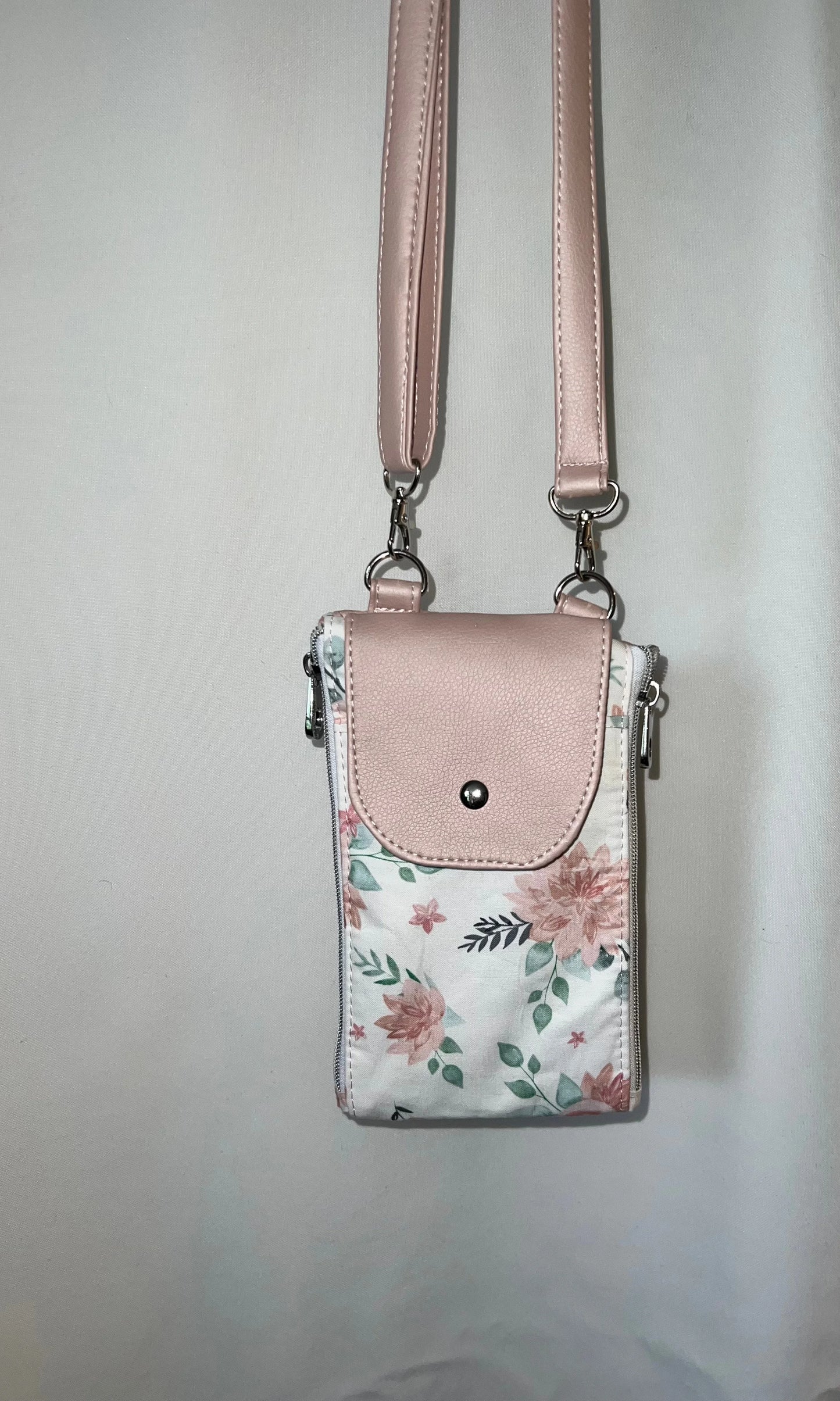 Phone and wallet sling floral
