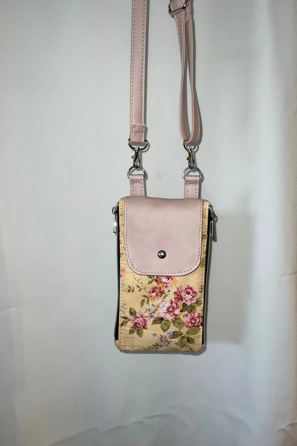 Phone and  Wallet sling white leopard
